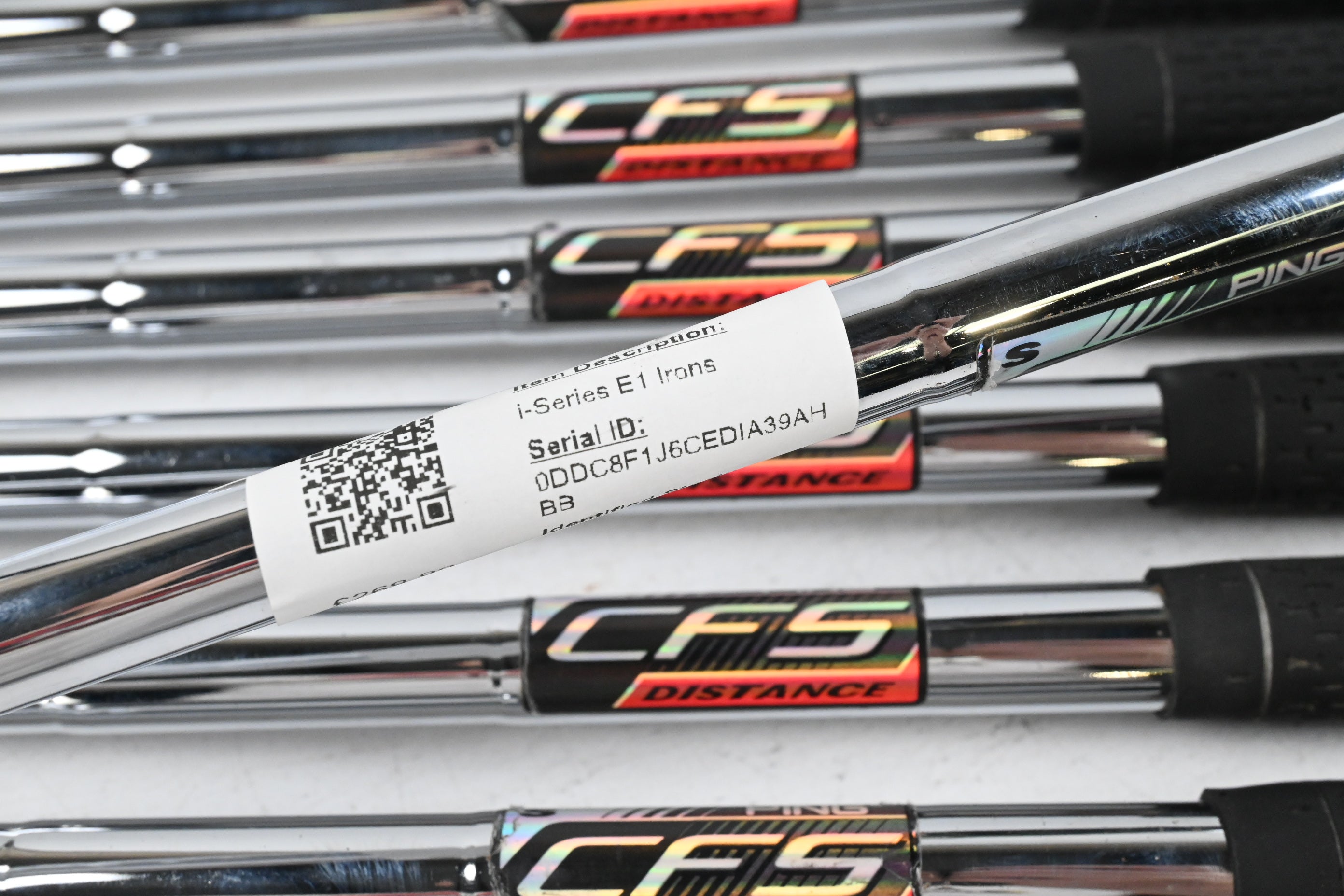 Ping i-Series E1 Irons / 4-PW / Yellow Dot / Stiff Flex Ping CFS Distance Shafts