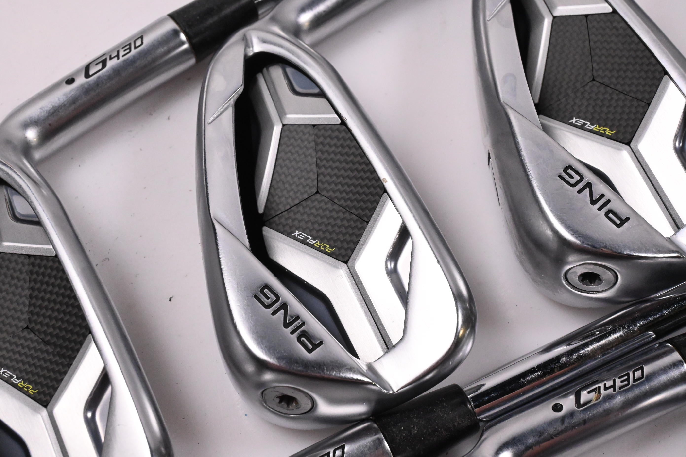Ping G430 Irons / 5-PW+45°+50° / Black Dot / Regular Flex Elevate MPH 95 Shafts