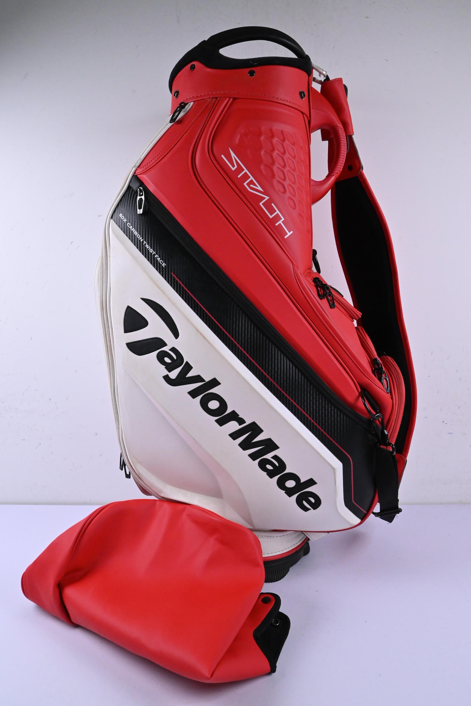 Taylormade Stealth 2 Tour Bag / 6-Way Divider / White, Red & Black