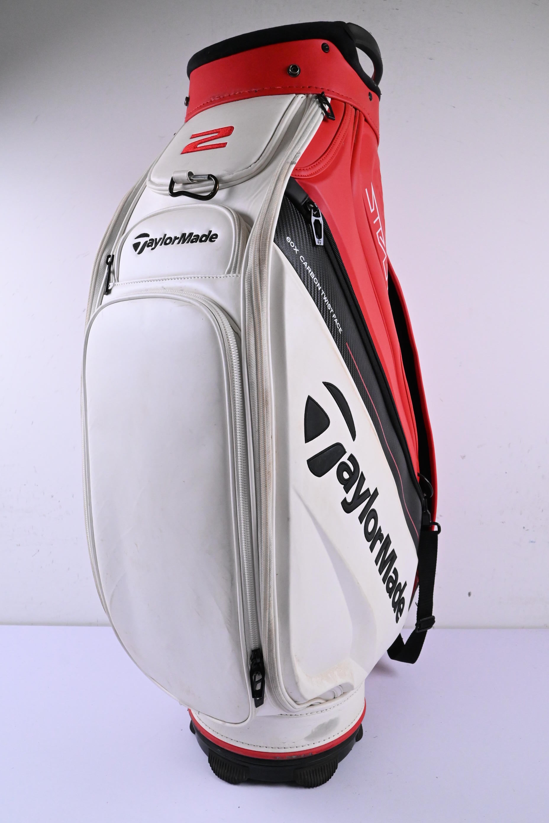 Taylormade Stealth 2 Tour Bag / 6-Way Divider / White, Red & Black