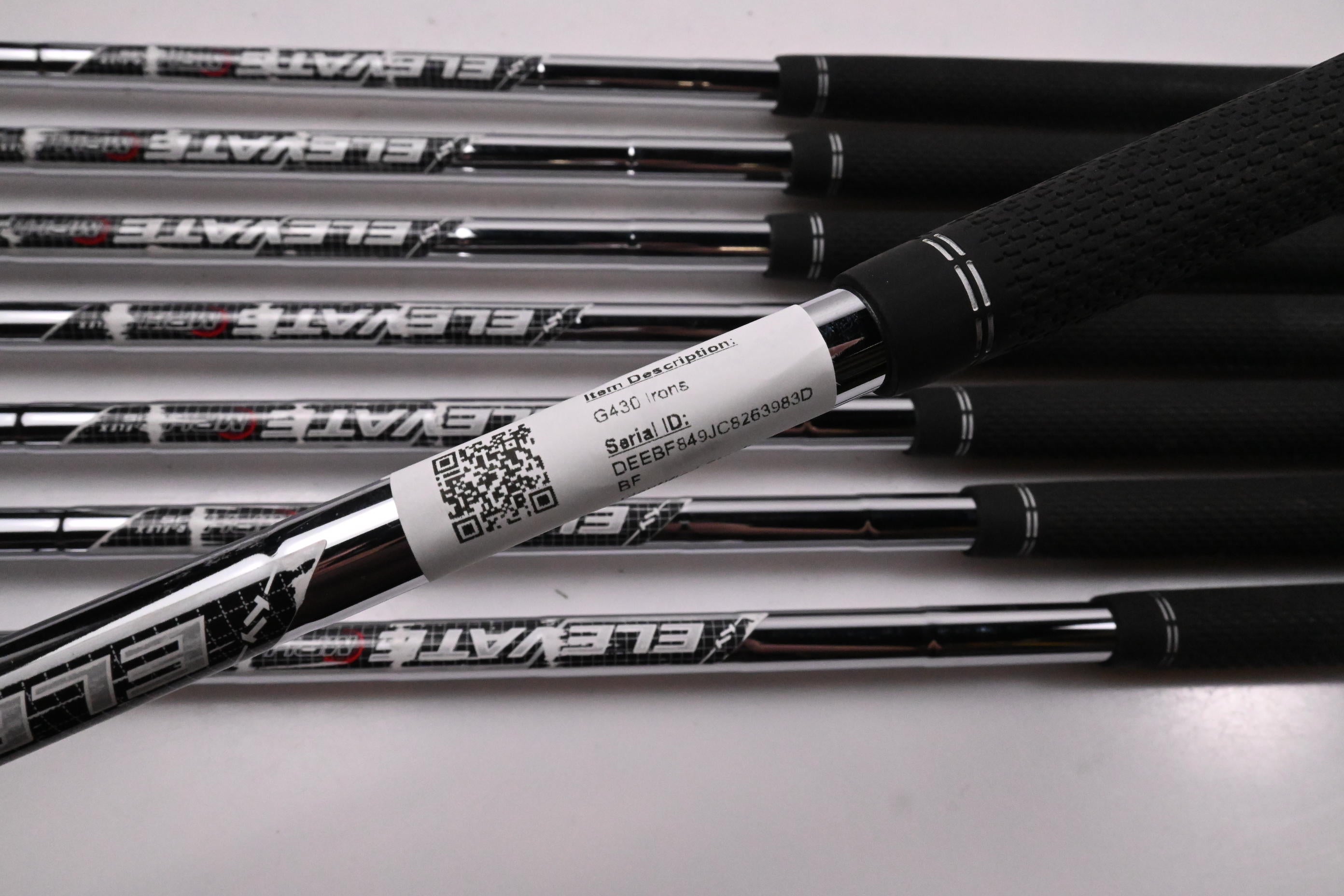 Ping G430 Irons / 5-PW+45°+50° / Black Dot / Regular Flex Elevate MPH 95 Shafts