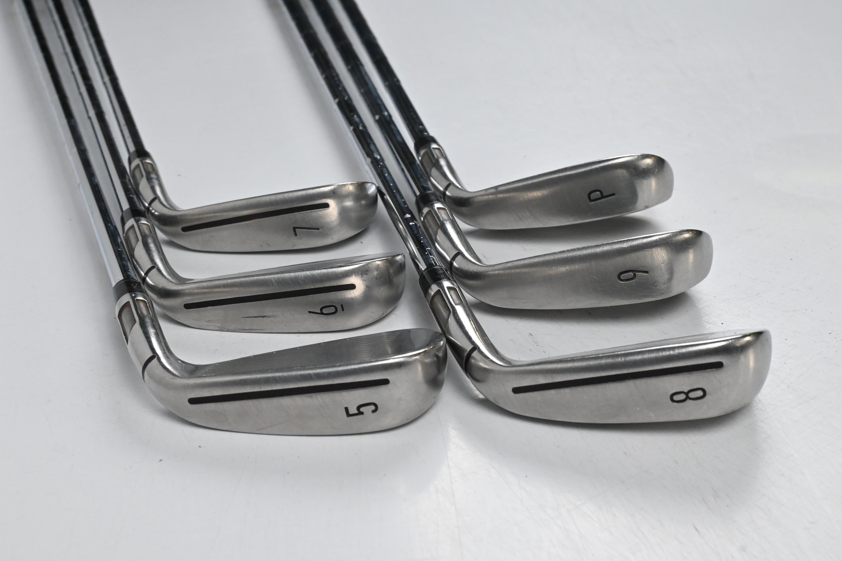 Left Hand Taylormade Stealth Irons / 5-PW / Stiff Flex Dynamic Gold S300 Shafts