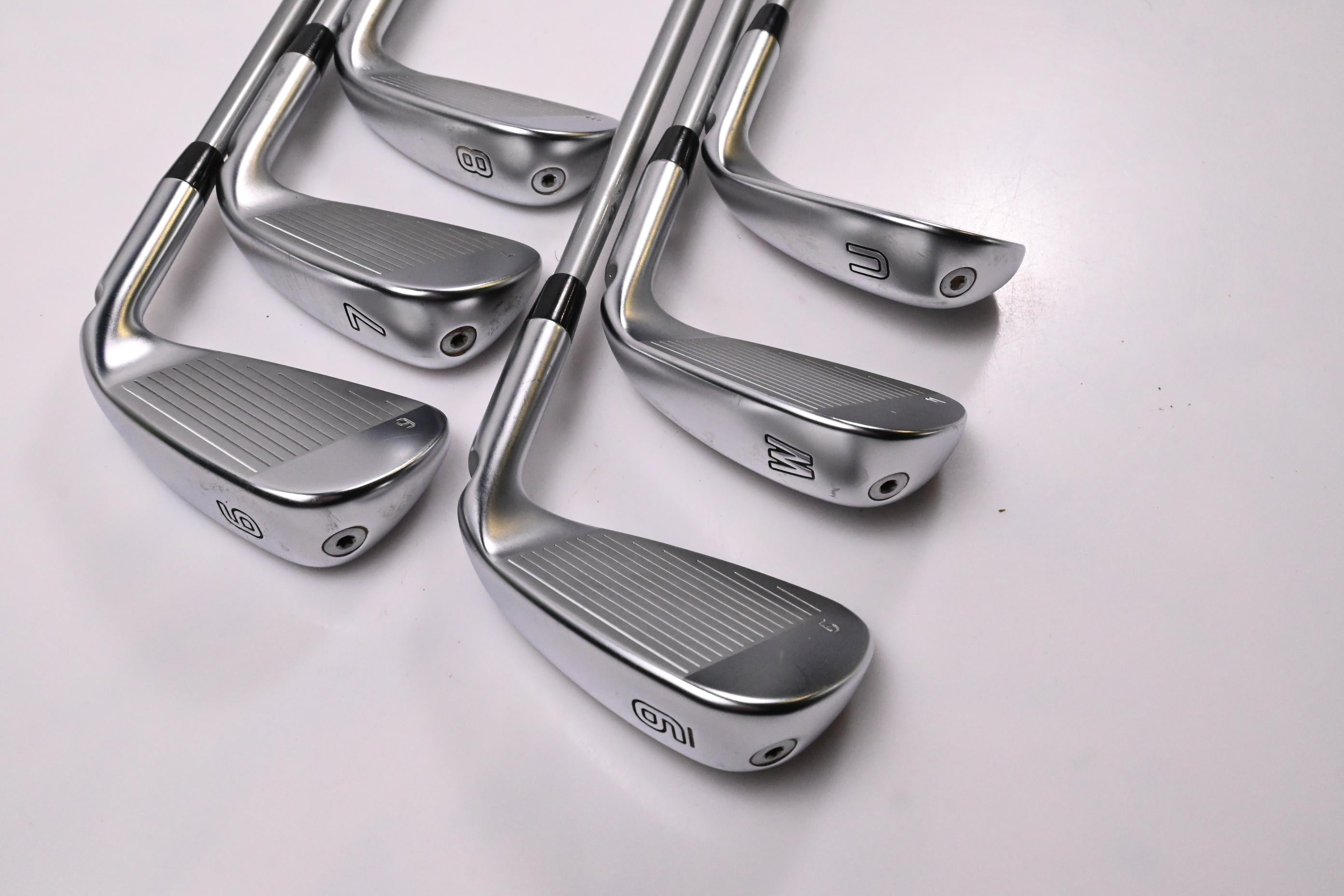 Left Hand Ping G730 Irons / 6-PW+GW / Black Dot / Senior Flex Ping Alta Quick 45