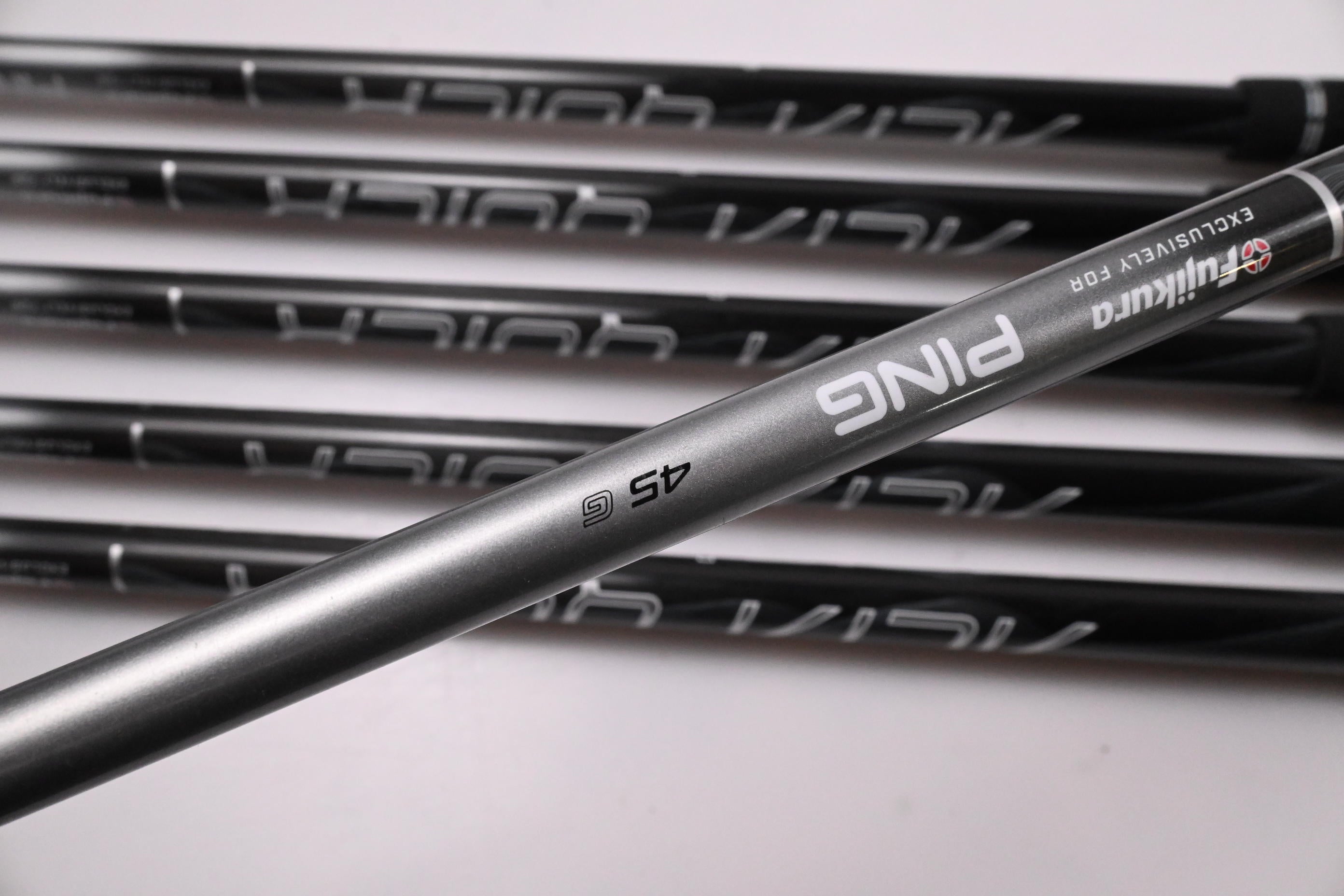 Left Hand Ping G730 Irons / 6-PW+GW / Black Dot / Senior Flex Ping Alta Quick 45