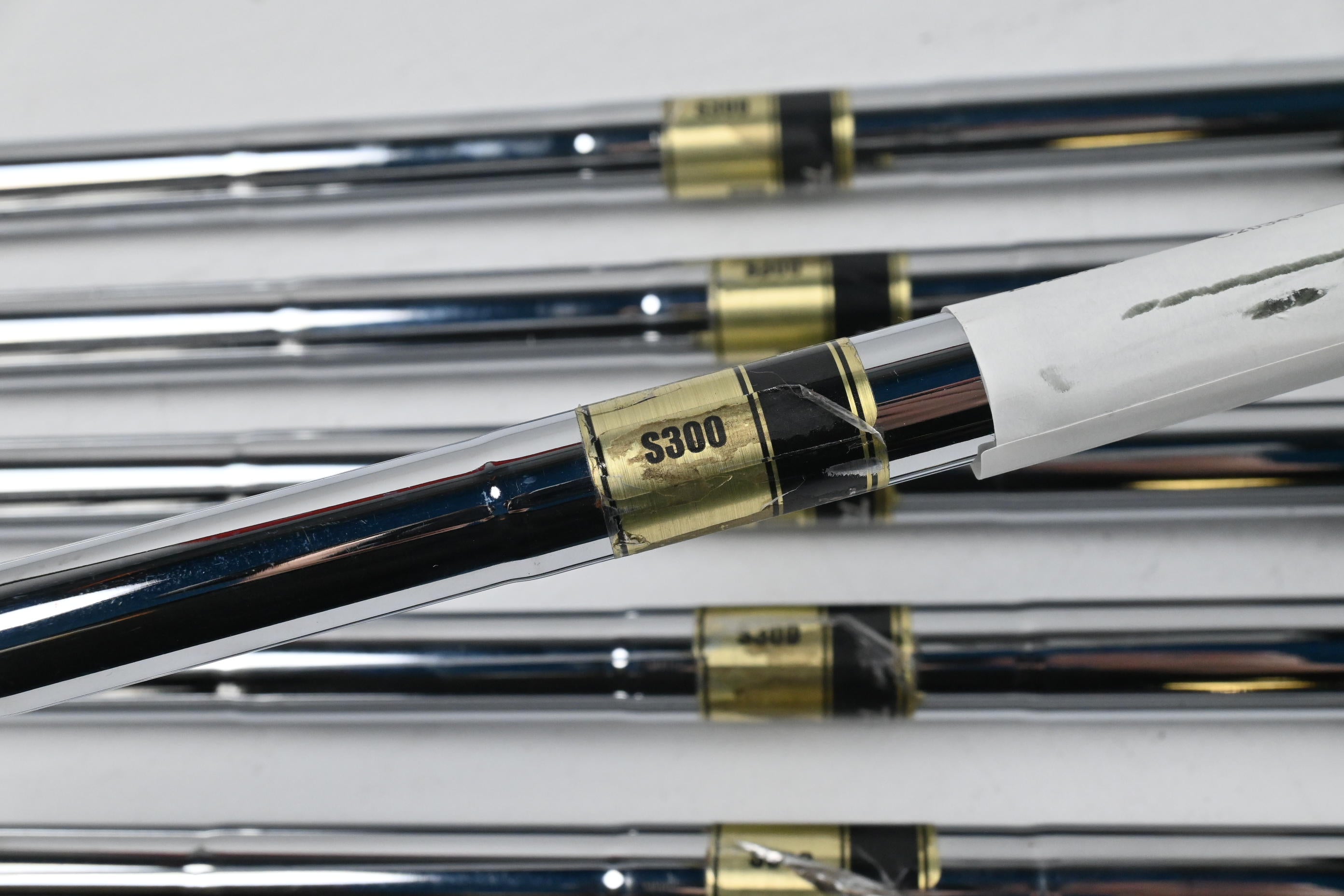 Left Hand Taylormade Stealth Irons / 5-PW / Stiff Flex Dynamic Gold S300 Shafts