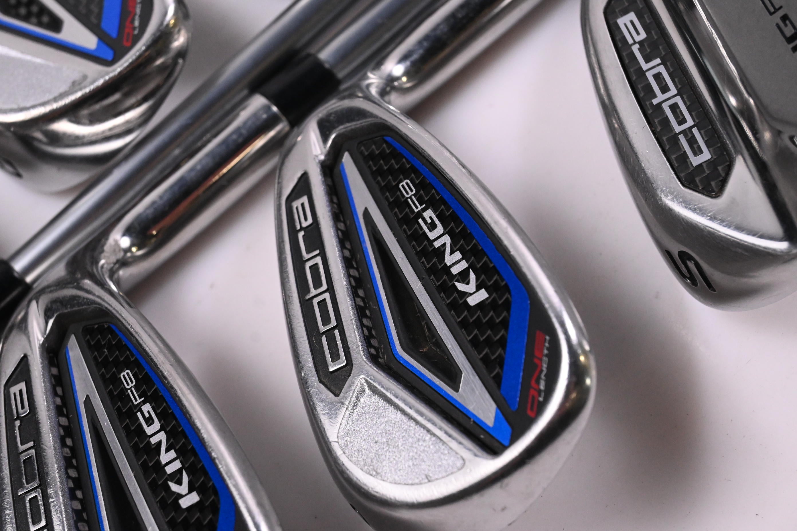 Cobra King F8 Irons / 5-PW+SW / Senior Flex Fujikura Rogue Pro 65 Shafts