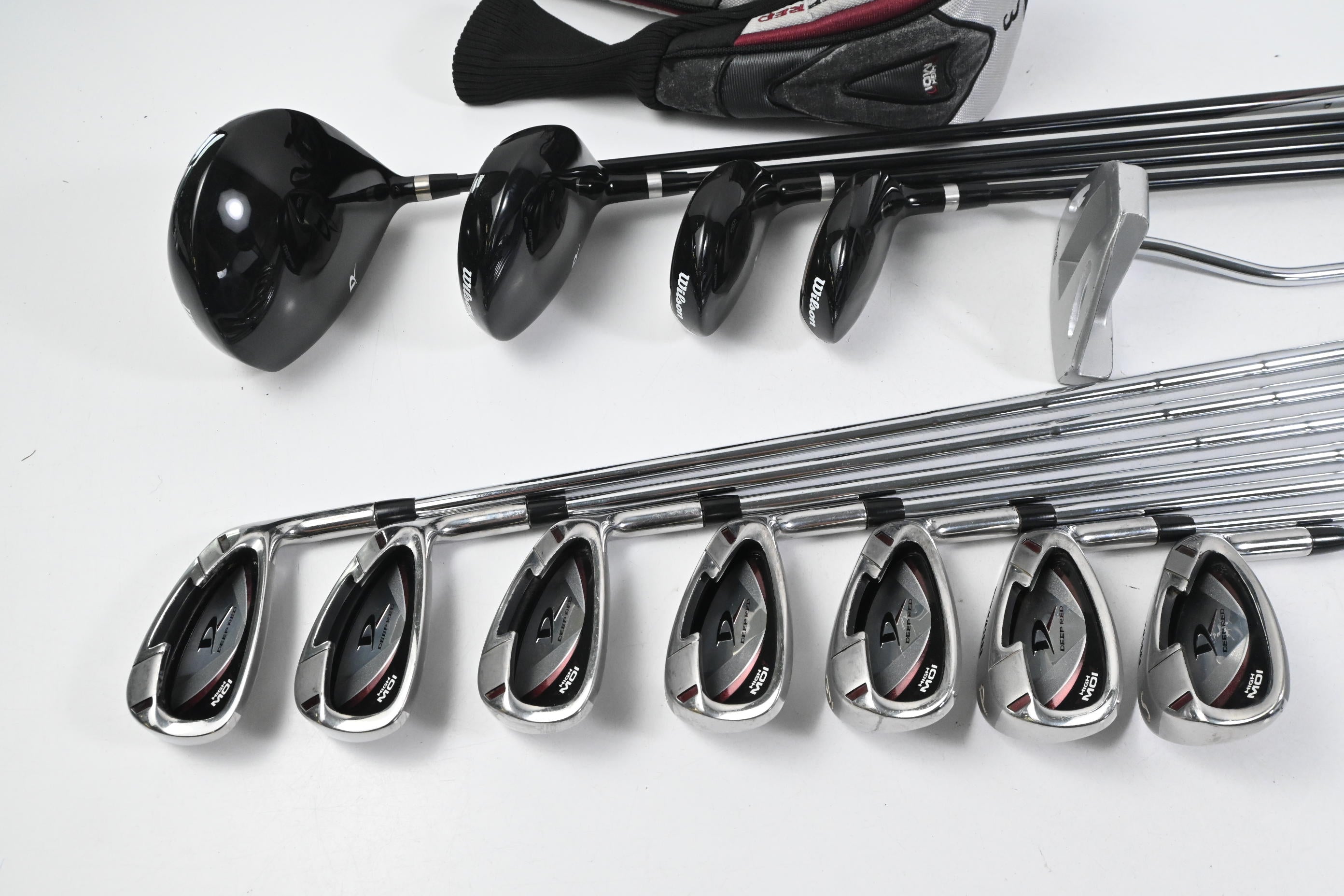 Wilson Deep Red Package Set / Woods, Irons, Putter, Bag