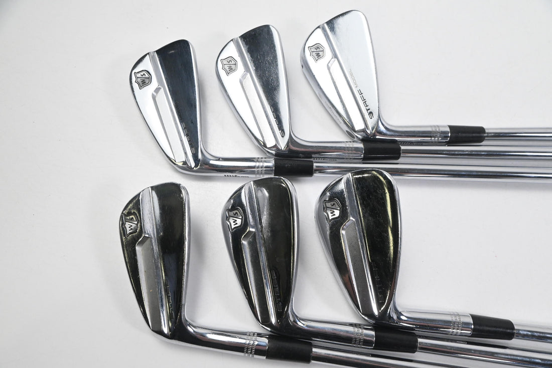 Left Hand Wilson Staff Model Blade 2019 Irons / 5-PW / Stiff Flex Dynamic Gold