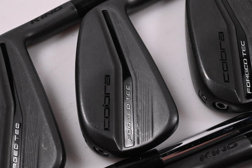 Cobra King Forged Tec 2023 Black Irons / 4-PW / Stiff Flex KBS $-Taper Lite