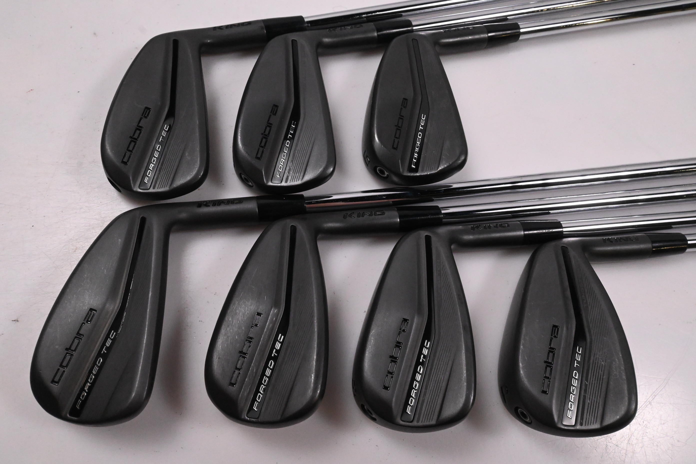 Cobra King Forged Tec 2023 Black Irons / 4-PW / Stiff Flex KBS $-Taper Lite