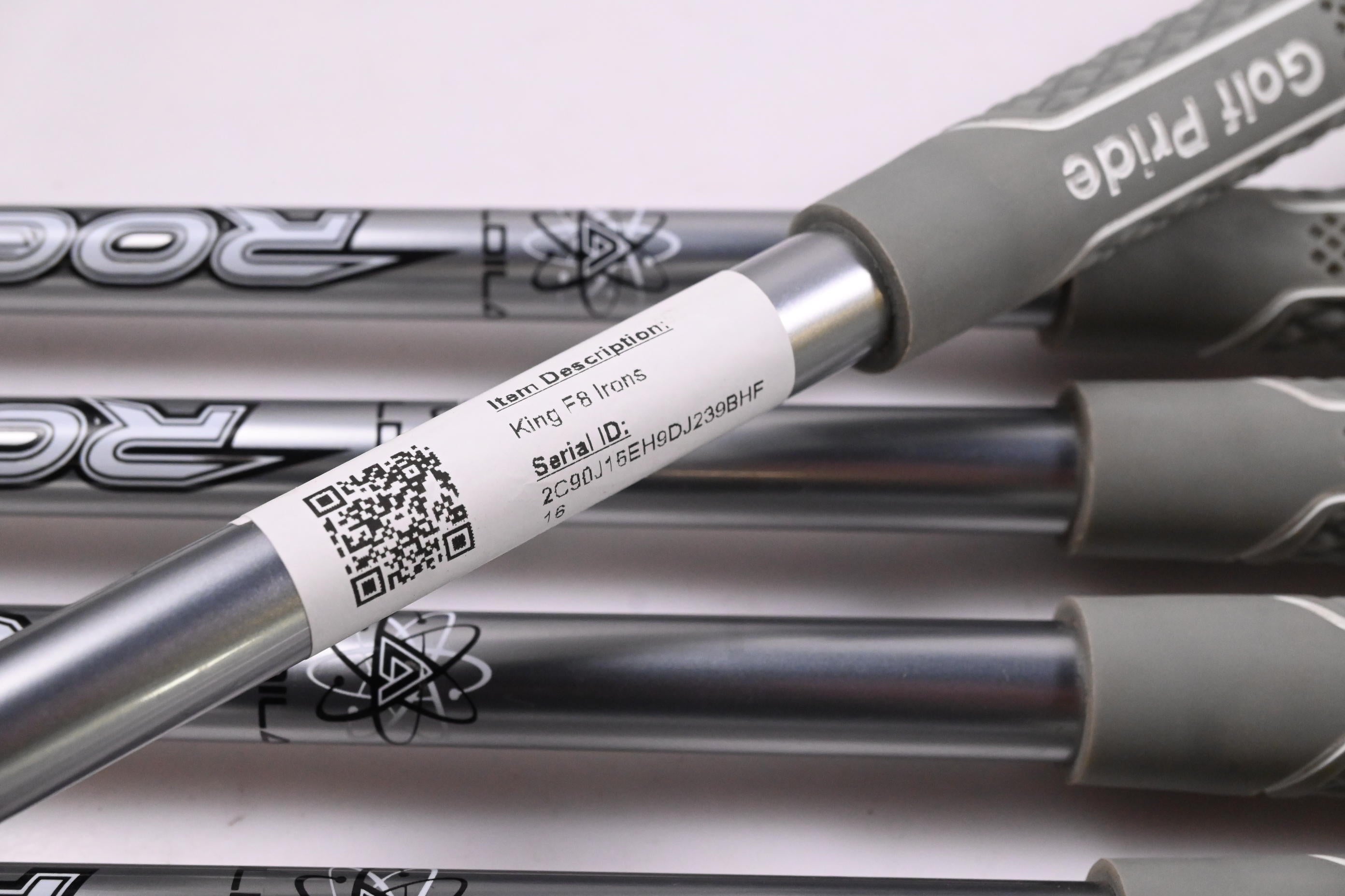 Cobra King F8 Irons / 5-PW+SW / Senior Flex Fujikura Rogue Pro 65 Shafts
