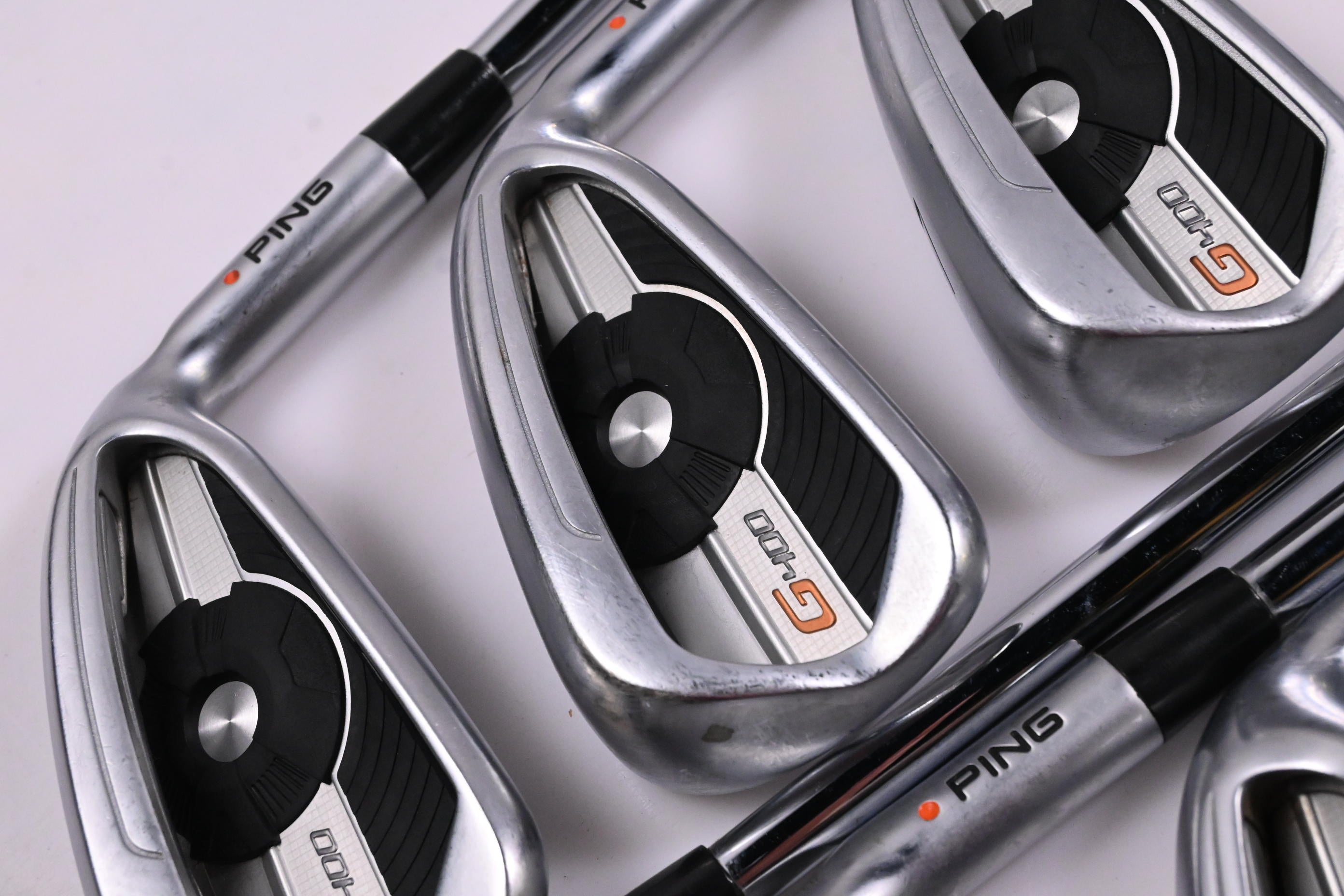 Ping G400 Irons / 5-PW+SW / Orange Dot / Regular Flex Ping AWT 2.0 Shafts