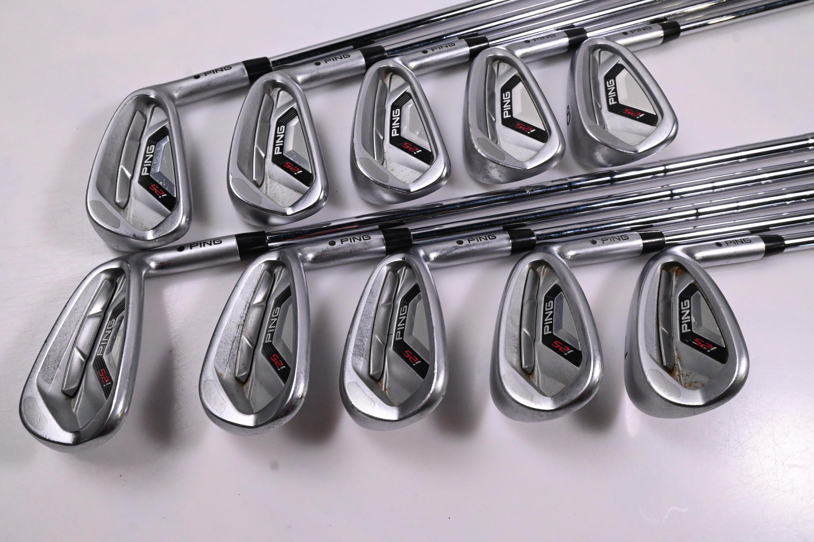 Ping i25 Irons / 4-PW+GW+SW+LW / Black Dot / Regular Flex Ping CFS Shafts