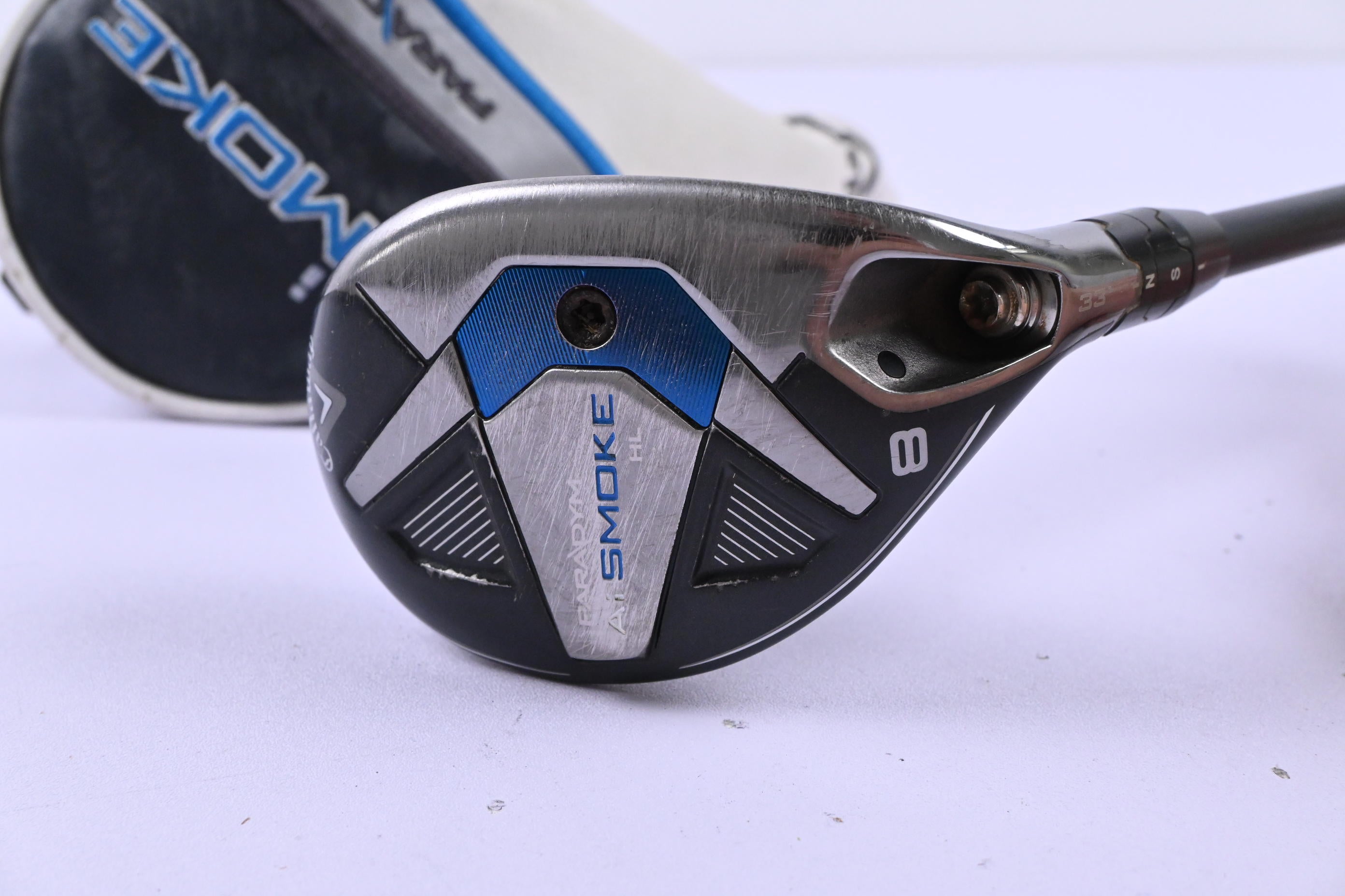 Callaway Paradym Ai Smoke HL #8 Hybrid / 33 Degree / Senior Flex Cypher 50