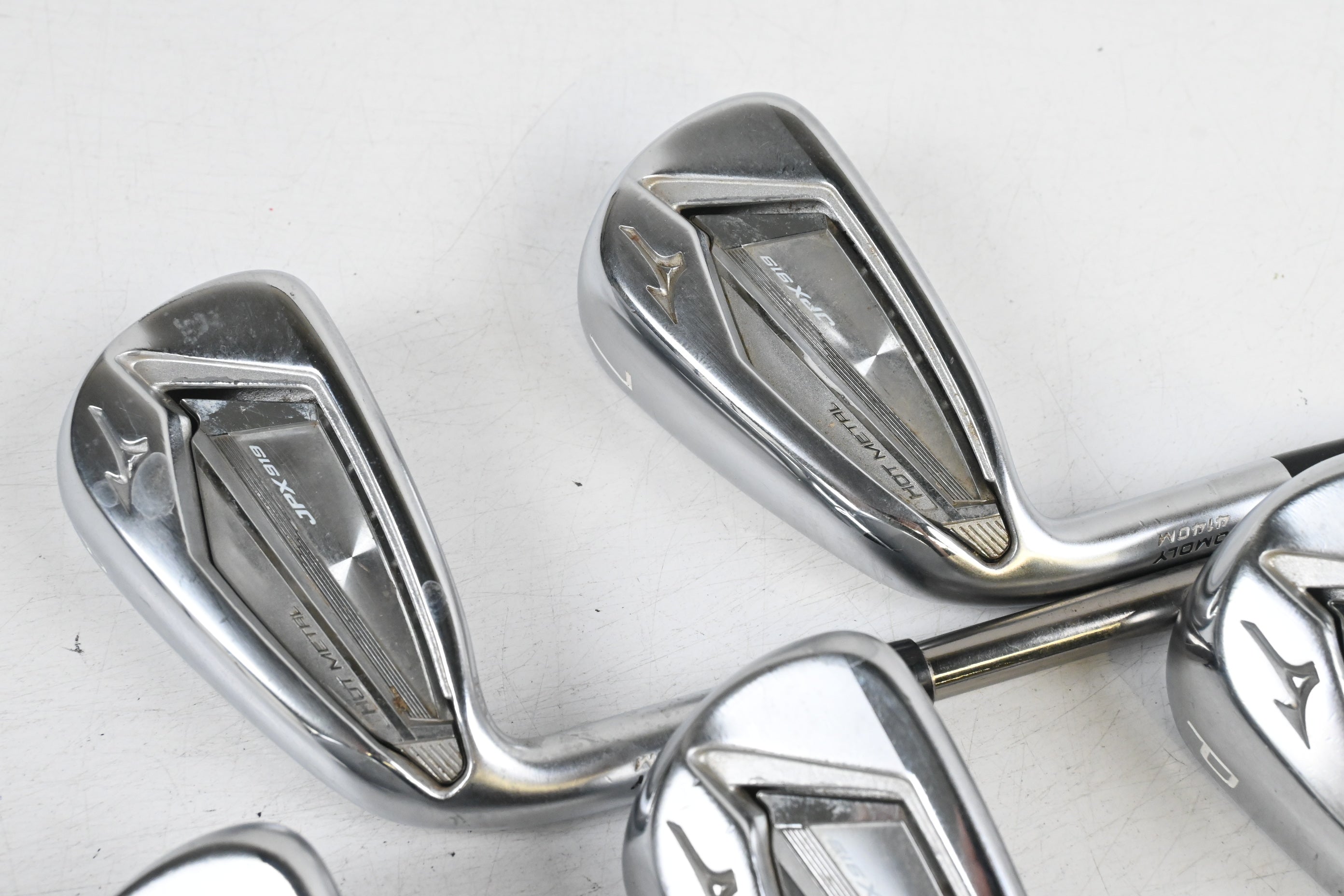 Left Hand Mizuno JPX 919 Hot Metal Irons / 6-PW / Senior Flex UST Mamiya Recoil