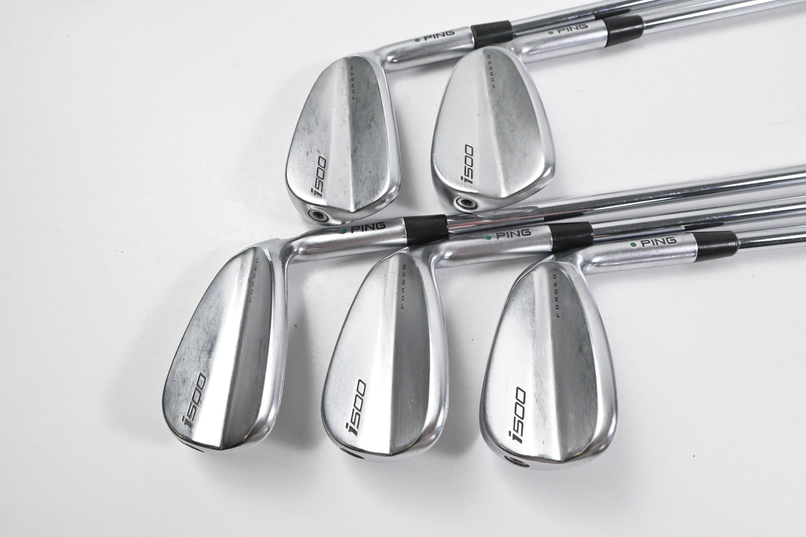 Ping i500 Irons / 7-PW+GW / Green Dot / Regular Flex XP 95 R300 Shafts