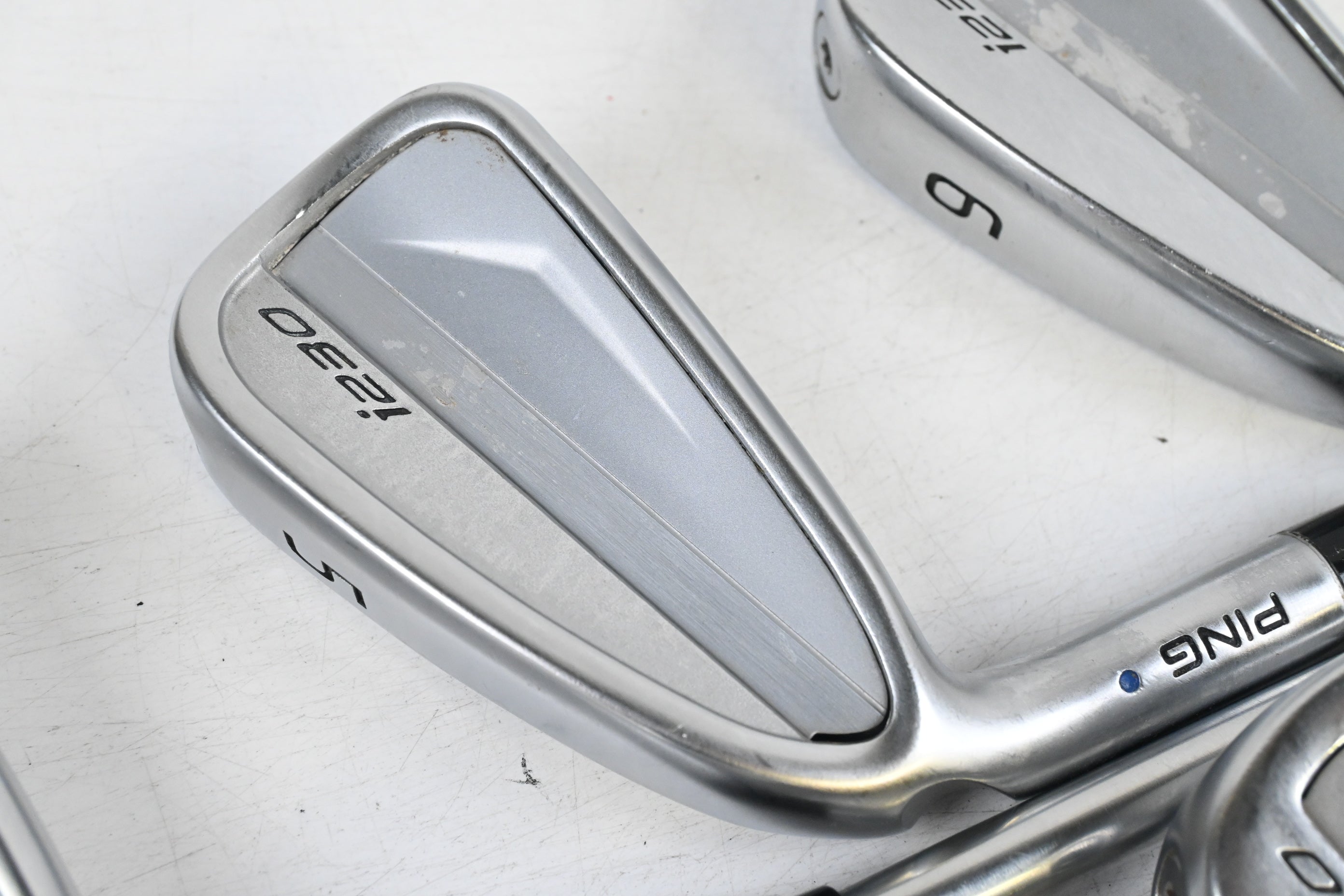 Left Hand Ping i230 Irons / 4-PW / Blue Dot / Stiff Flex Project X IO 110 Shafts