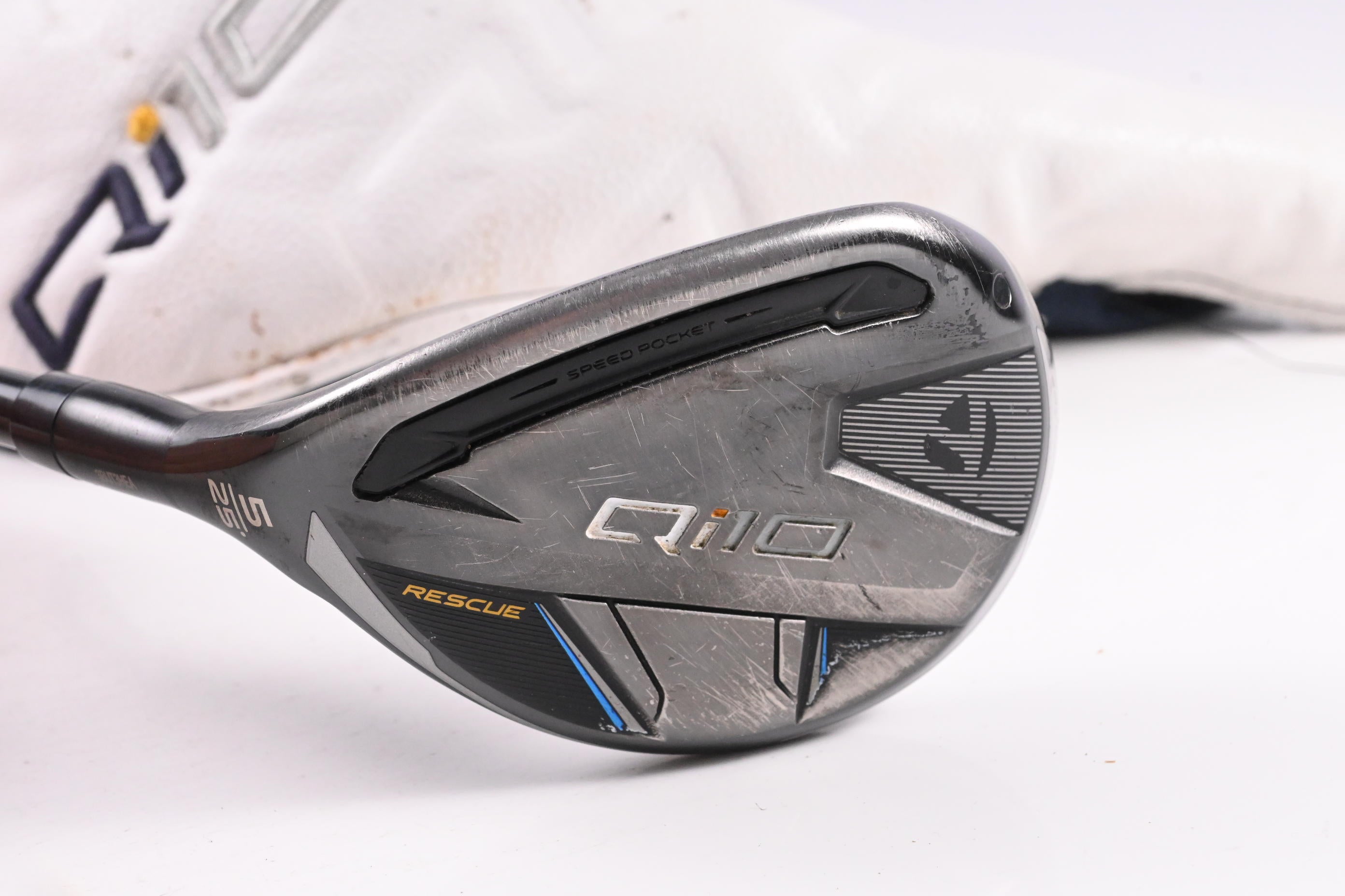 Left Handed Taylormade Qi10 #5 Hybrid / 25 Degree / Regular Flex Ventus TR Blue