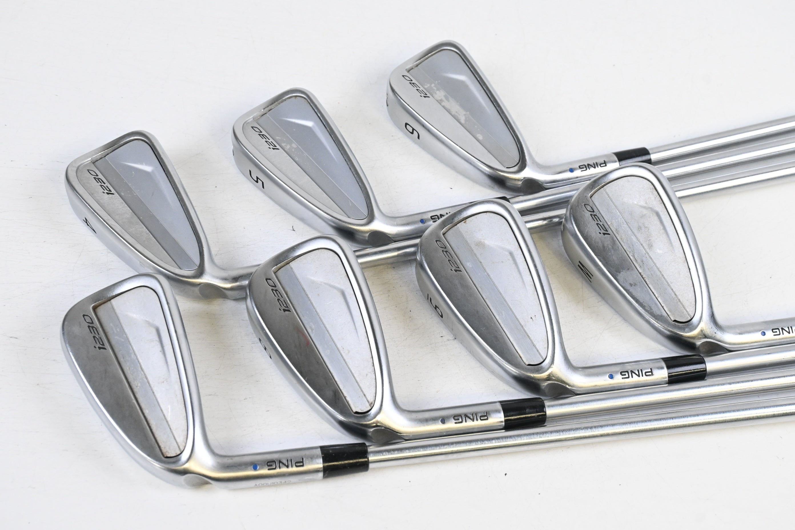 Left Hand Ping i230 Irons / 4-PW / Blue Dot / Stiff Flex Project X IO 110 Shafts