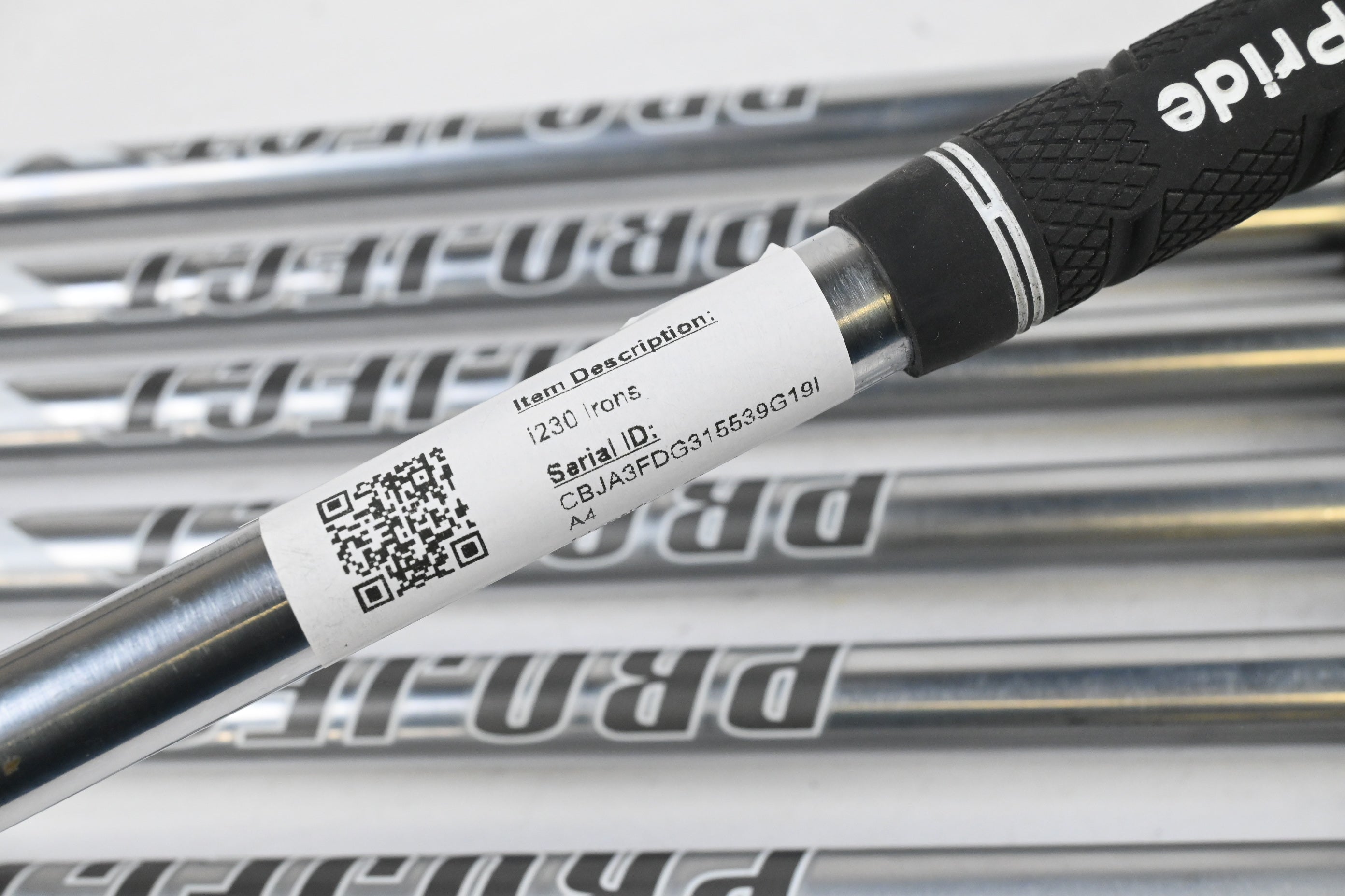 Left Hand Ping i230 Irons / 4-PW / Blue Dot / Stiff Flex Project X IO 110 Shafts