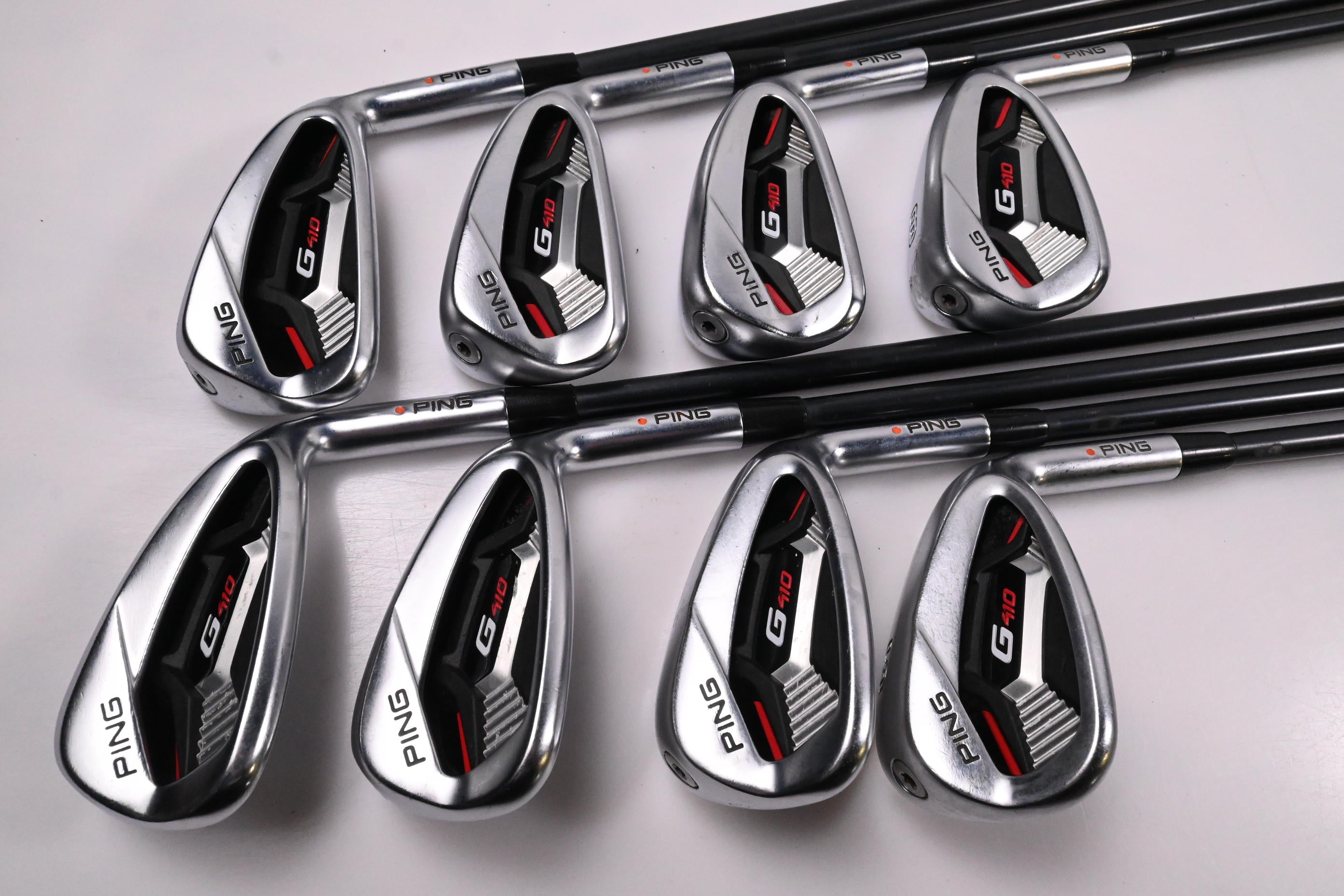 Ping G410 Irons / 5-PW+UW+SW / Orange Dot / Regular Flex Ping ALTA CB Red AWT