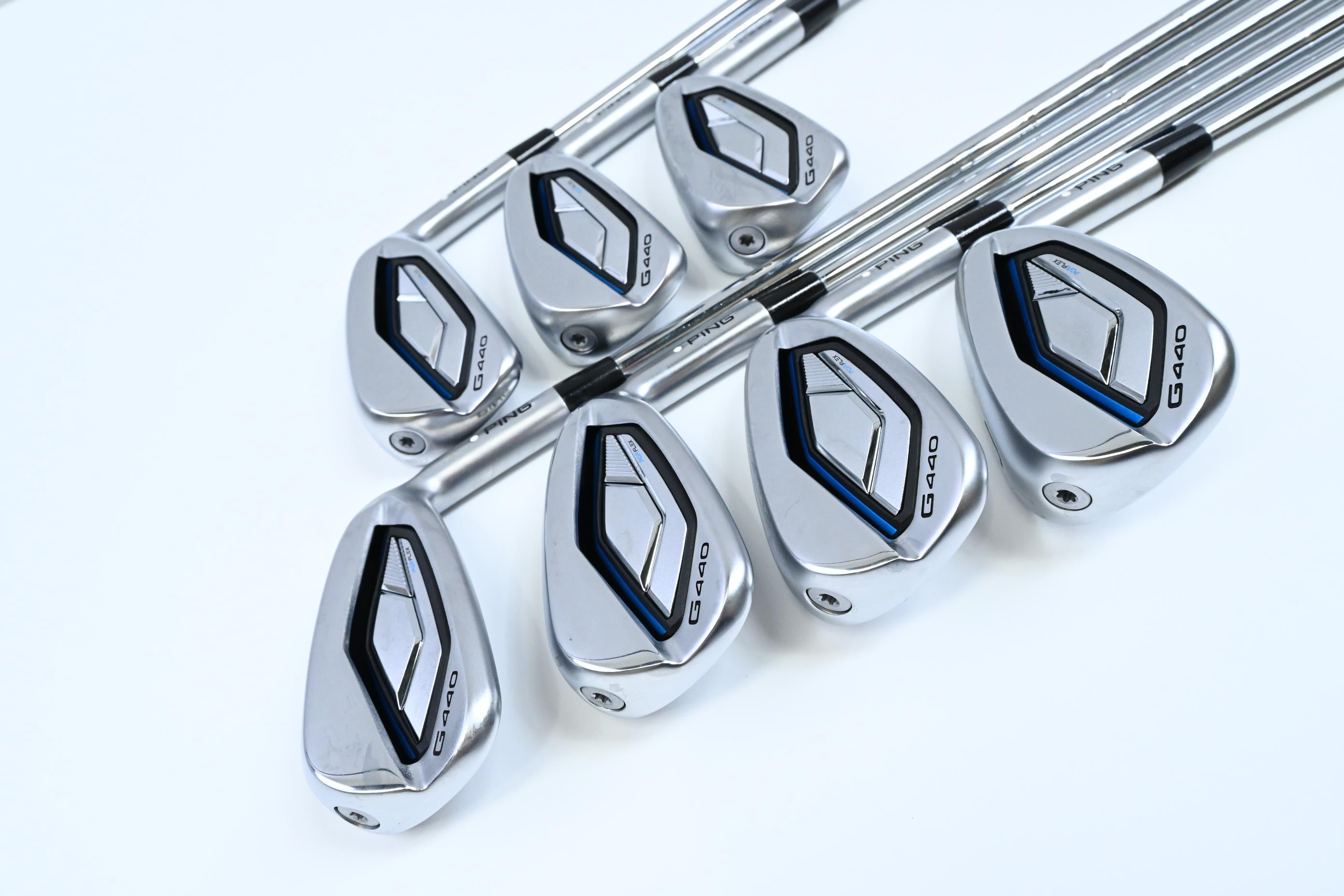 Ping G440 Irons / 5-PW+UW / White Dot / X-Flex KBS Tour 130 Shafts