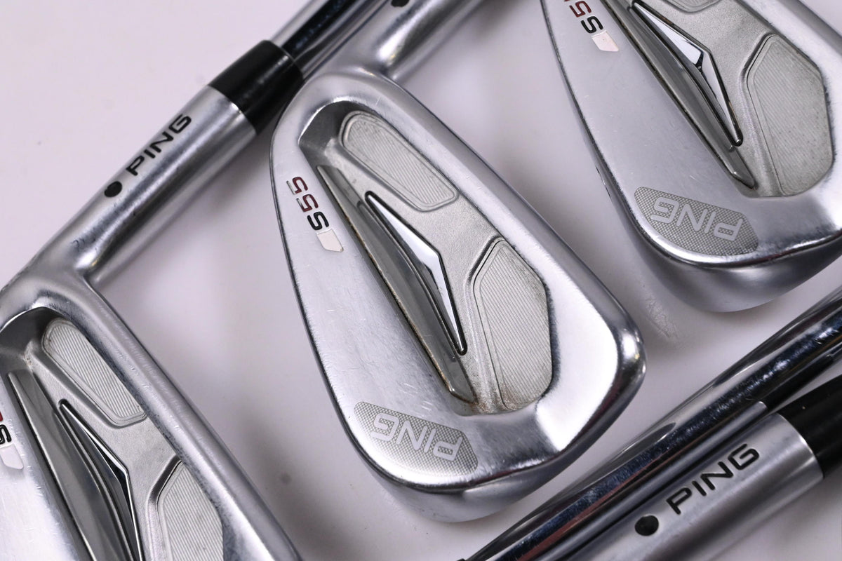Ping S55 Irons / 4-PW / Black Dot / Stiff Flex KBS Tour 120 Shafts