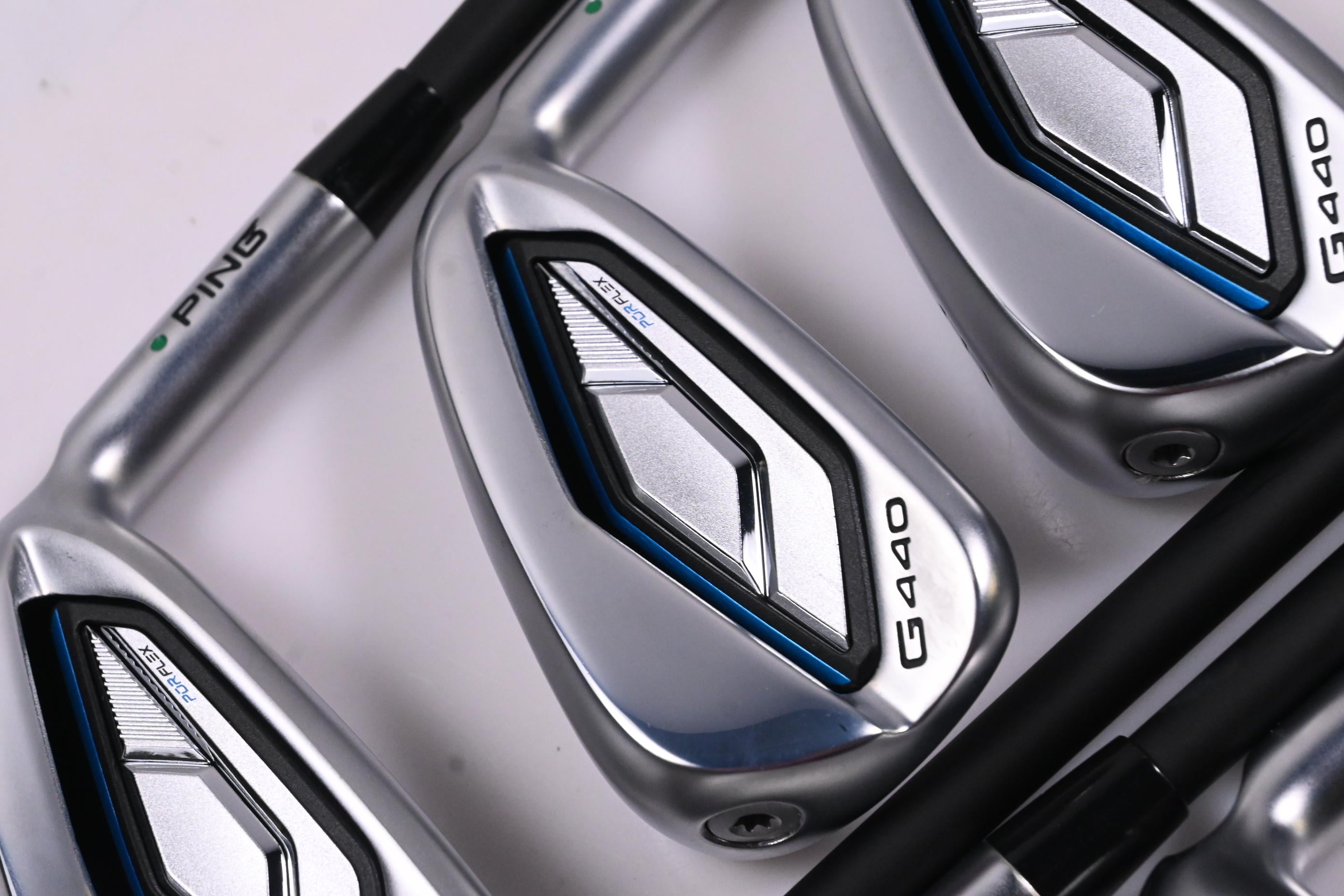 Ping G440 Irons / 7-PW+GW+56° / Green Dot / Regular Flex Ping Alta CB Blue