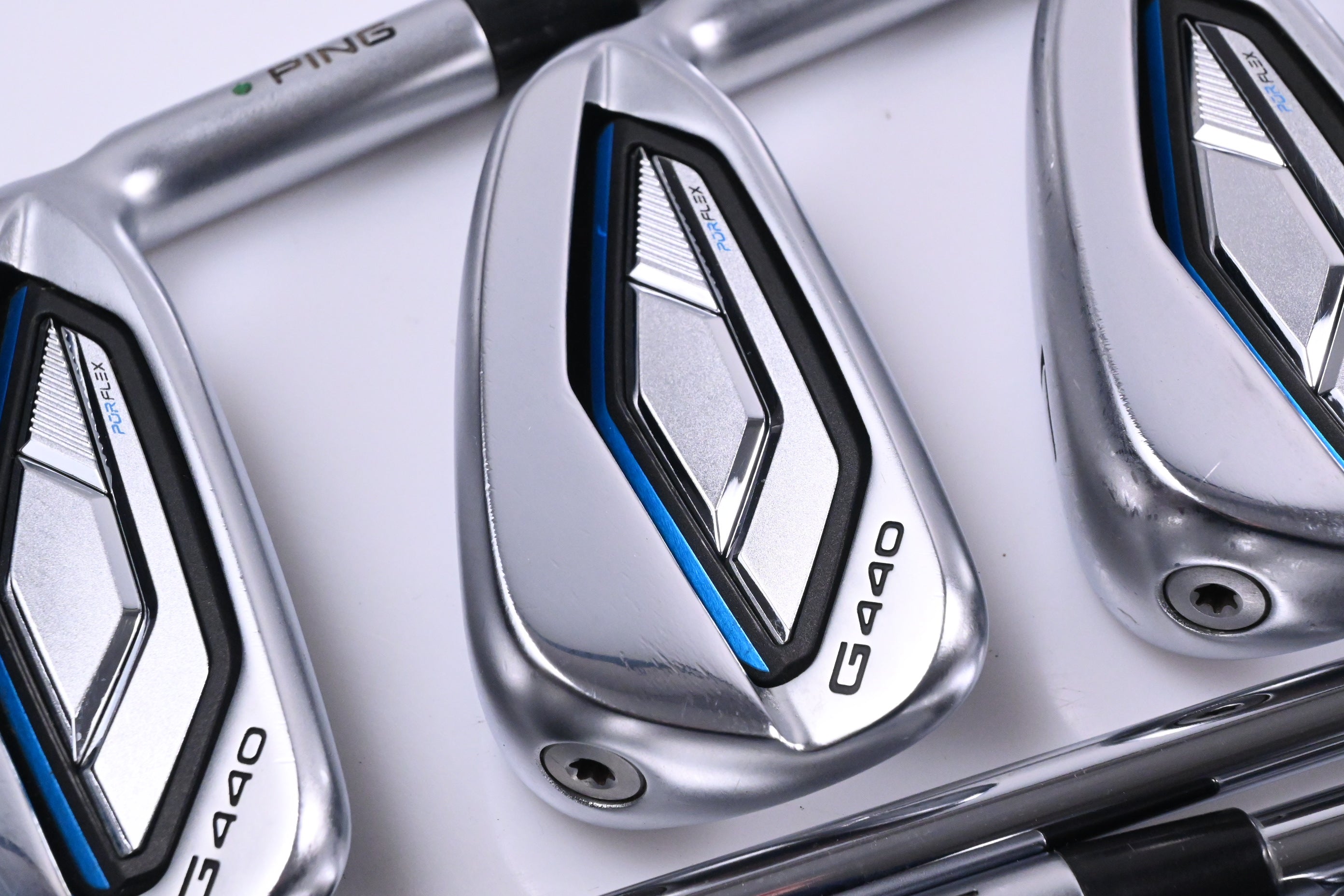Ping G440 Irons / 5-PW+UW+52°+56° / Green Dot / Stiff Flex Dynamic Gold Mid 115