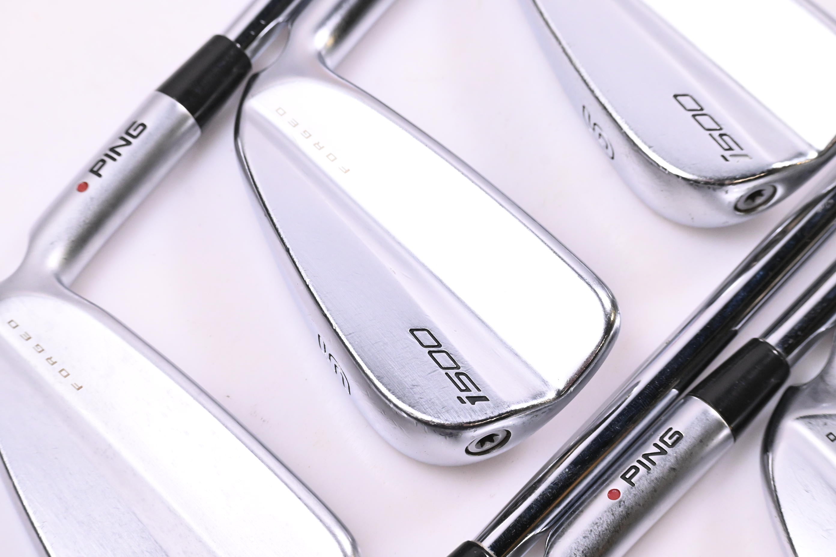 Ping i500 Irons / 4-PW / Maroon Dot / Regular Flex Ping AWT 2.0 Shafts