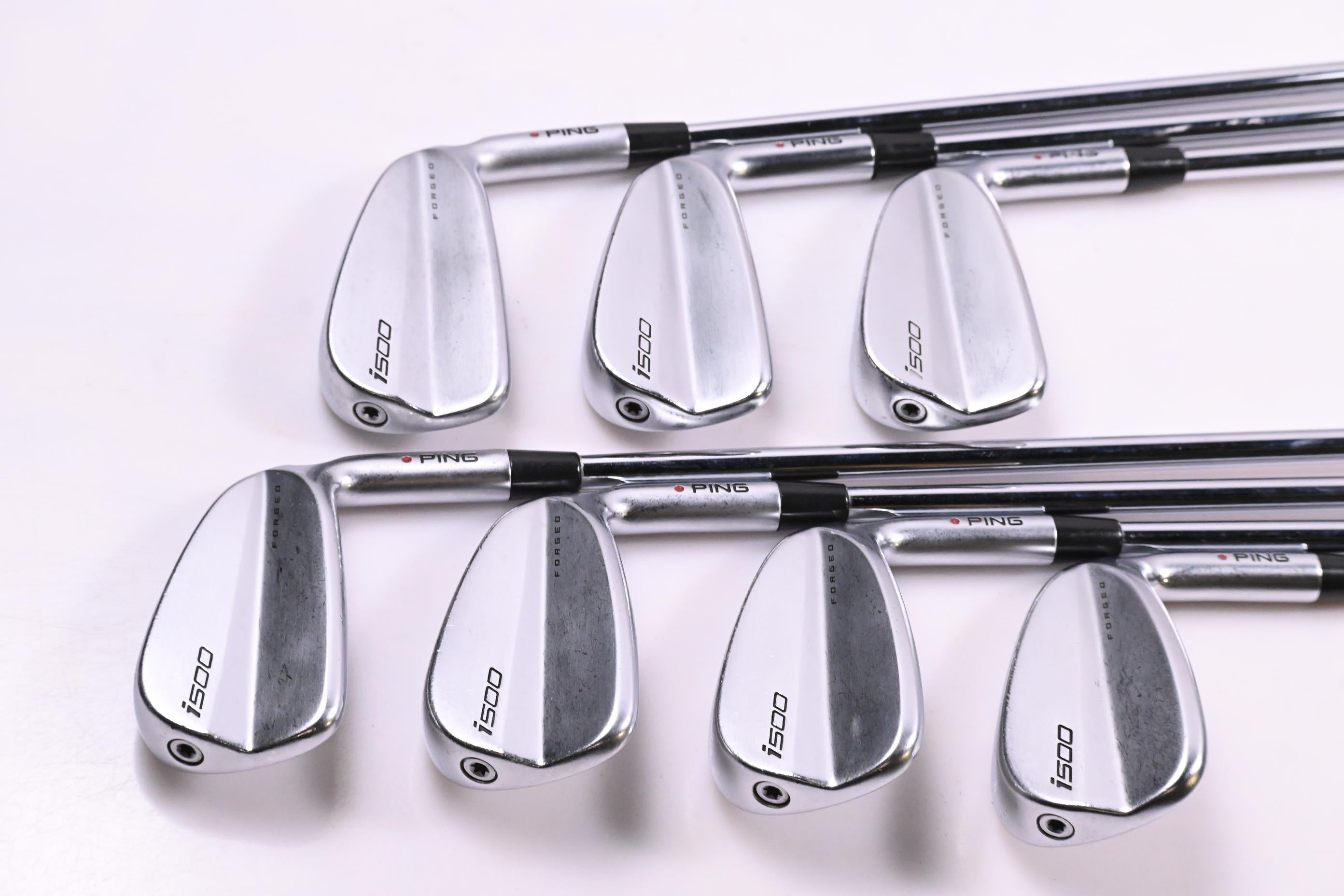 Ping i500 Irons / 4-PW / Maroon Dot / Regular Flex Ping AWT 2.0 Shafts