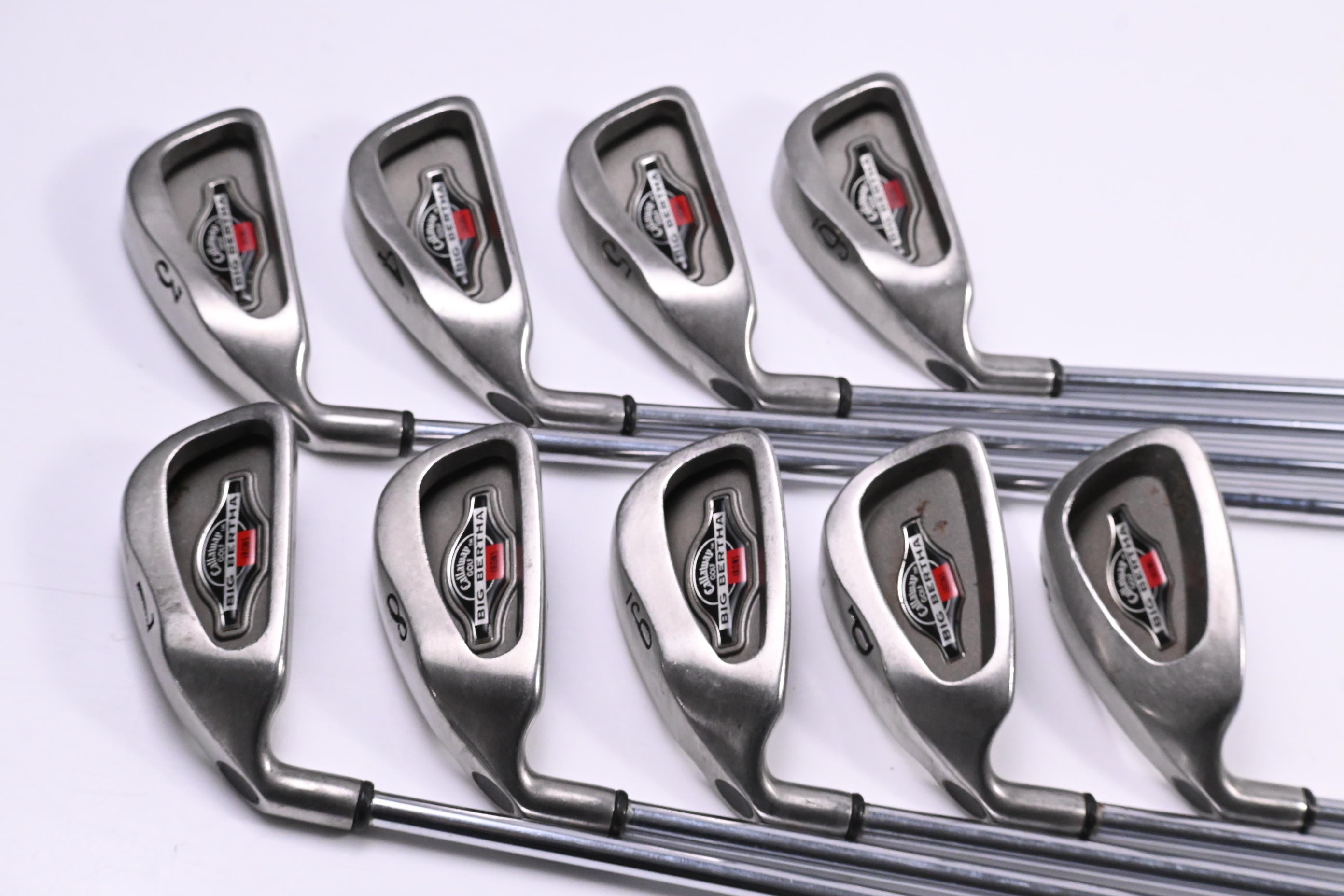 Left Hand Callaway Big Bertha 1996 Irons / 3-PW+SW / UniFlex Memphis 10 Shafts