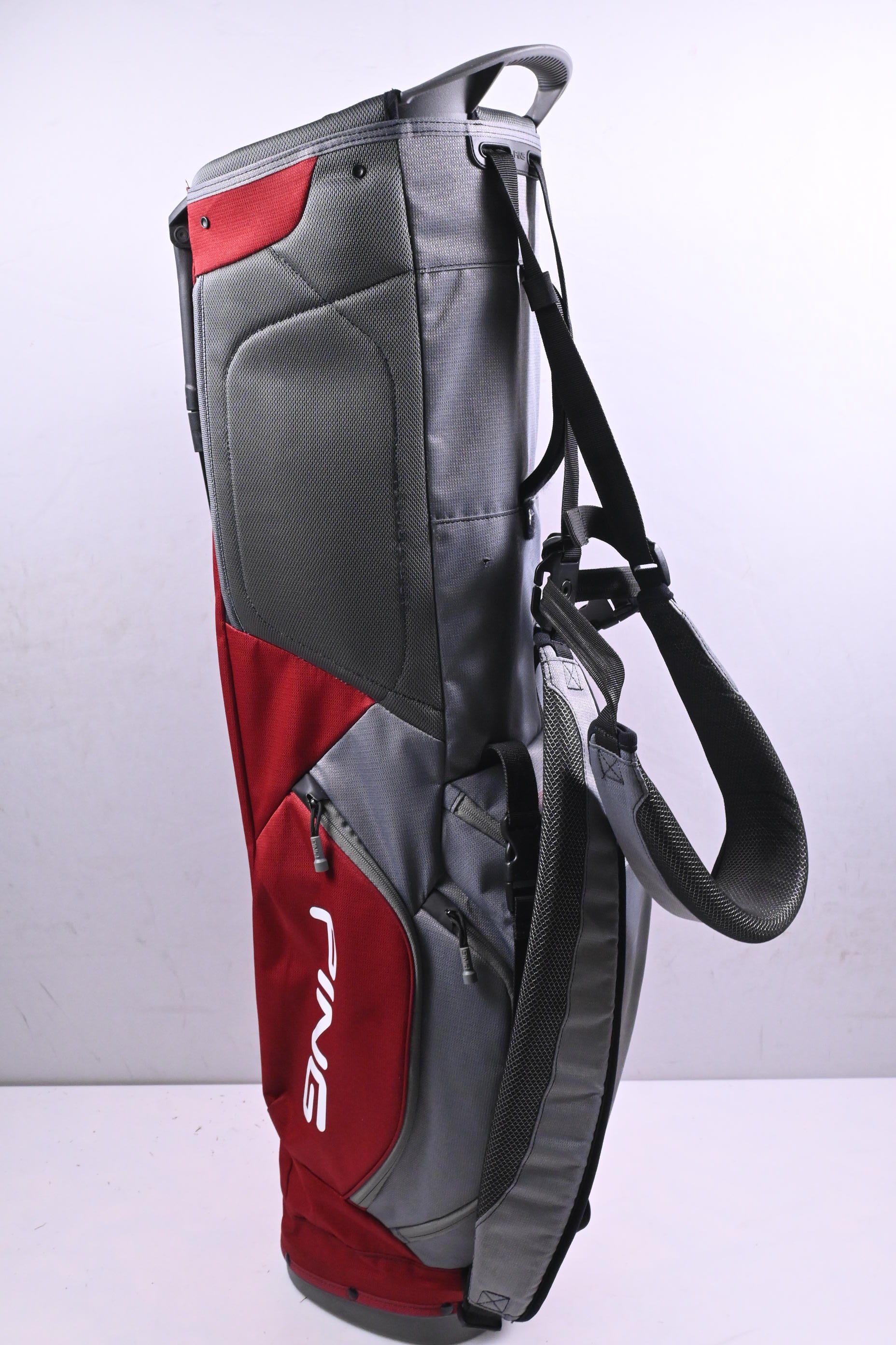 Ping Hoofer Lite Stand Bag / 4-Way Divider / Maroon, Grey