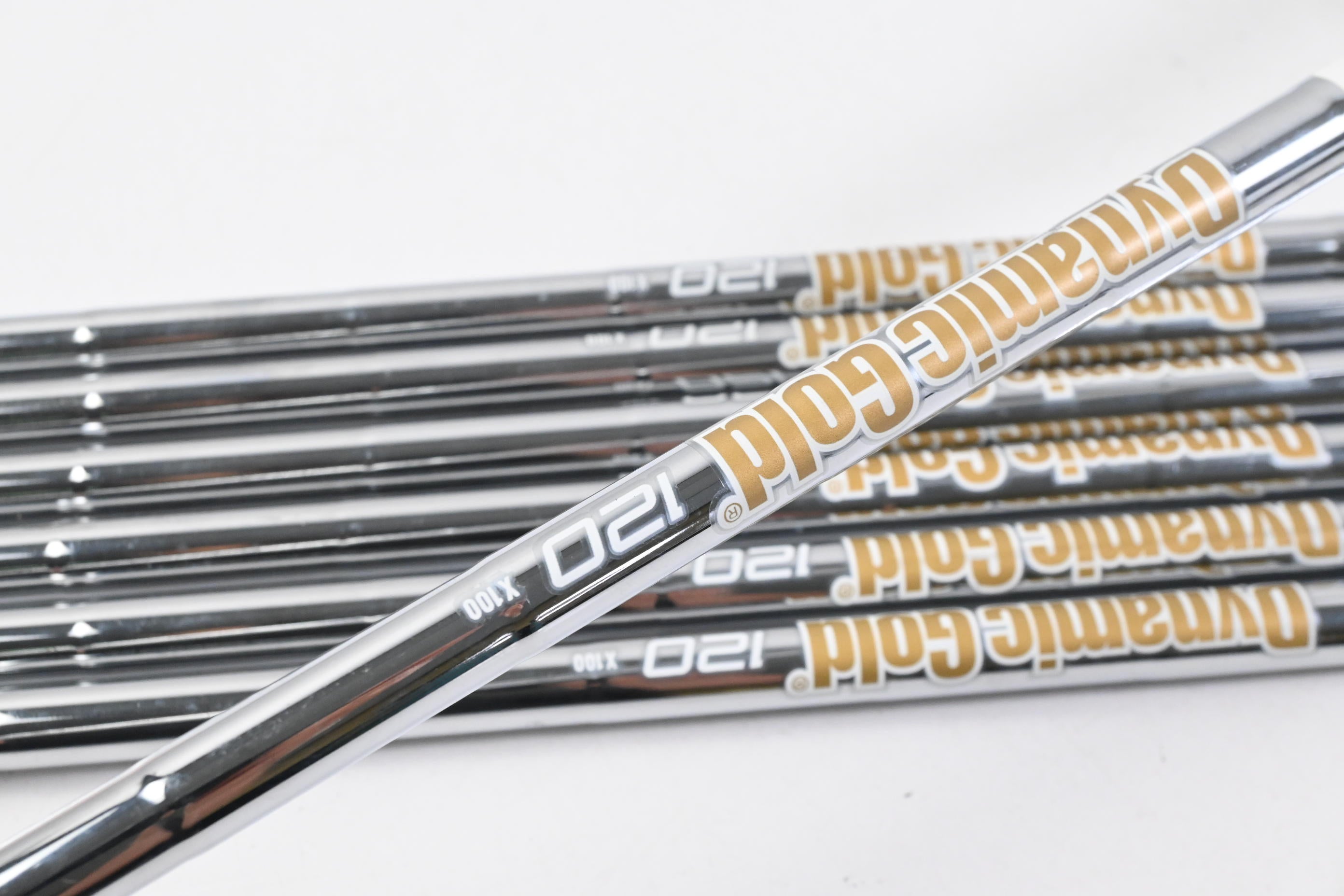 Dynamic Gold X100 120 Iron Shafts / X-Flex / Set of 7 / .355" Tips