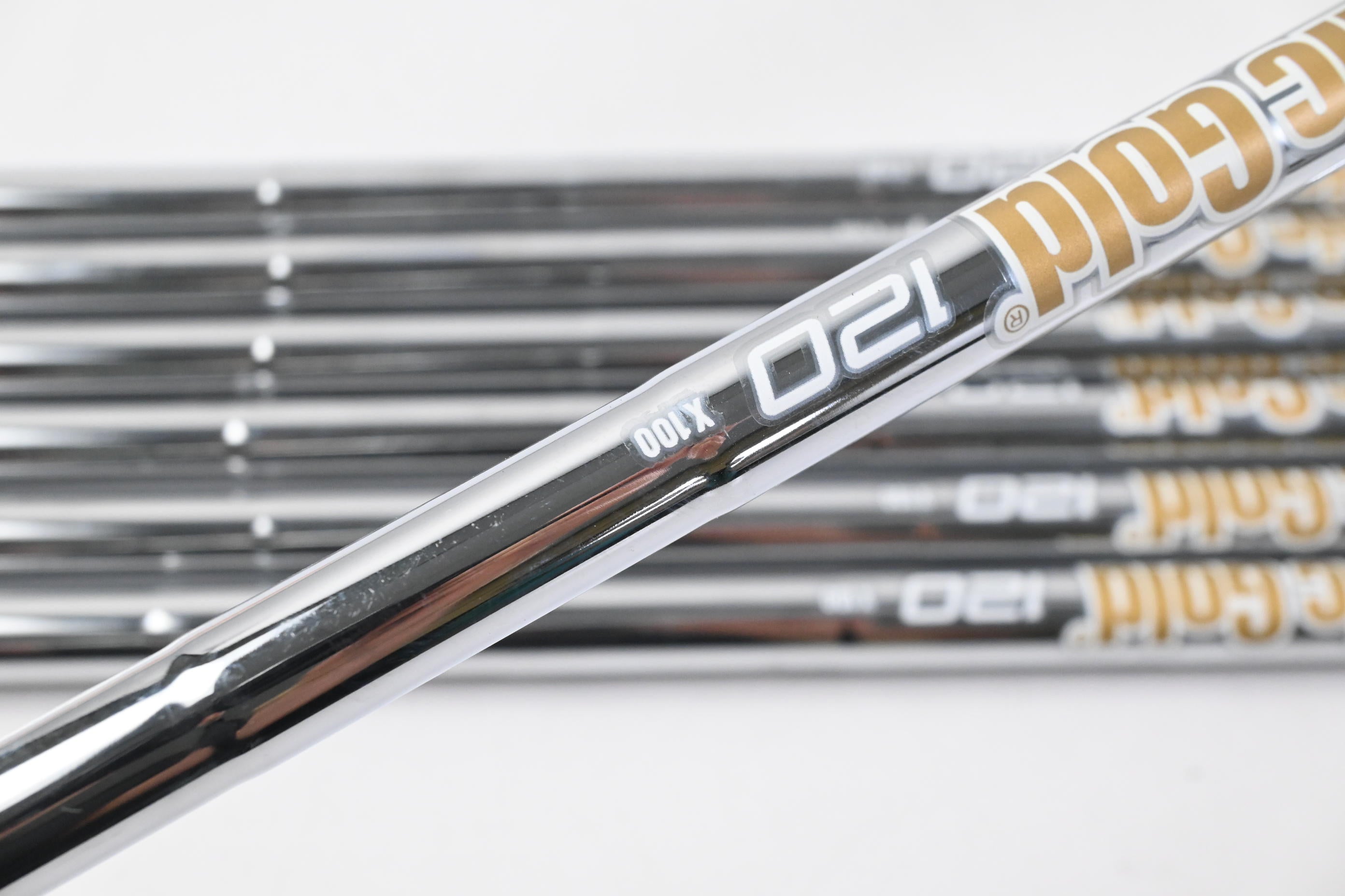 Dynamic Gold X100 120 Iron Shafts / X-Flex / Set of 7 / .355" Tips