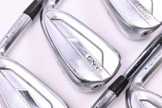 Ping G700 Irons / 5-PW / Blue Dot / Regular Flex Ping AWT 2.0 Shafts