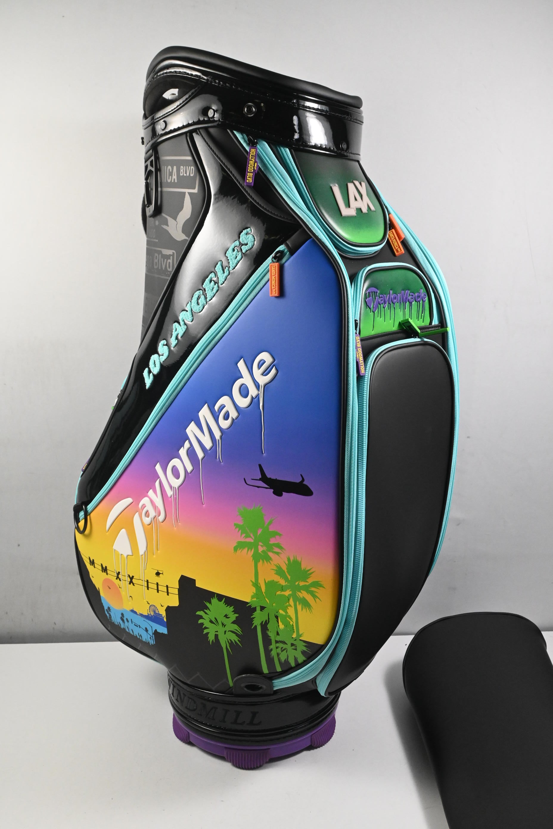 Taylormade 2023 U.S. Open LA Tour Bag / 6-Way Divider / Black, Blue & Yellow