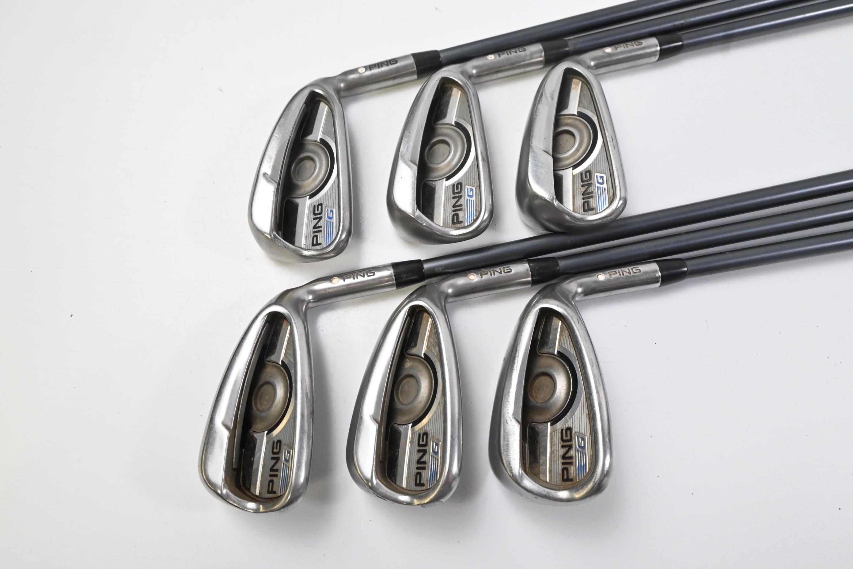 Ping G Series Irons / 5-PW / White Dot / Regular Flex Ping TFC 129 Shafts