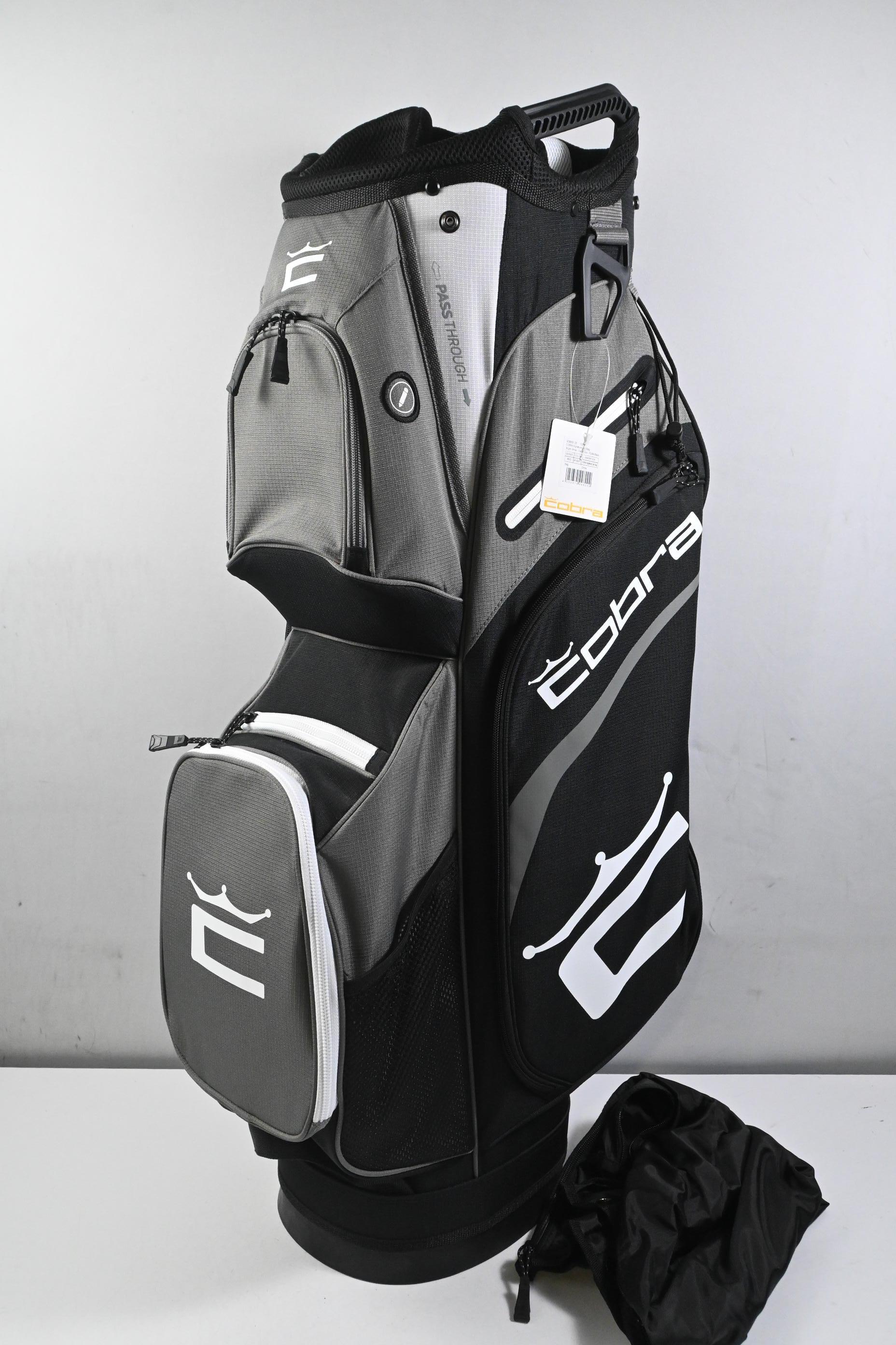 Cobra Cart Bag / 6-Way Divider / Black, Grey & White