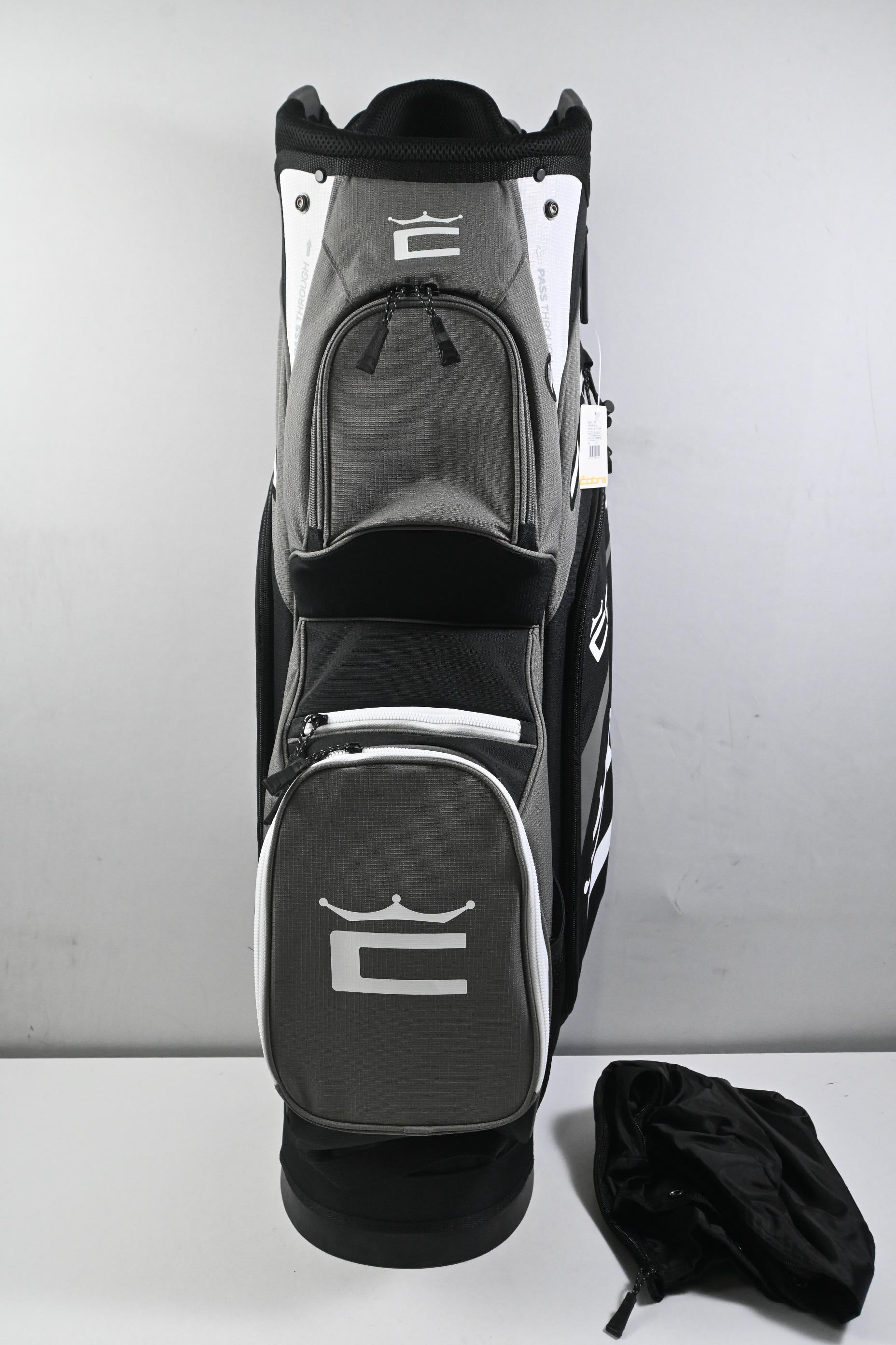 Cobra Cart Bag / 6-Way Divider / Black, Grey & White