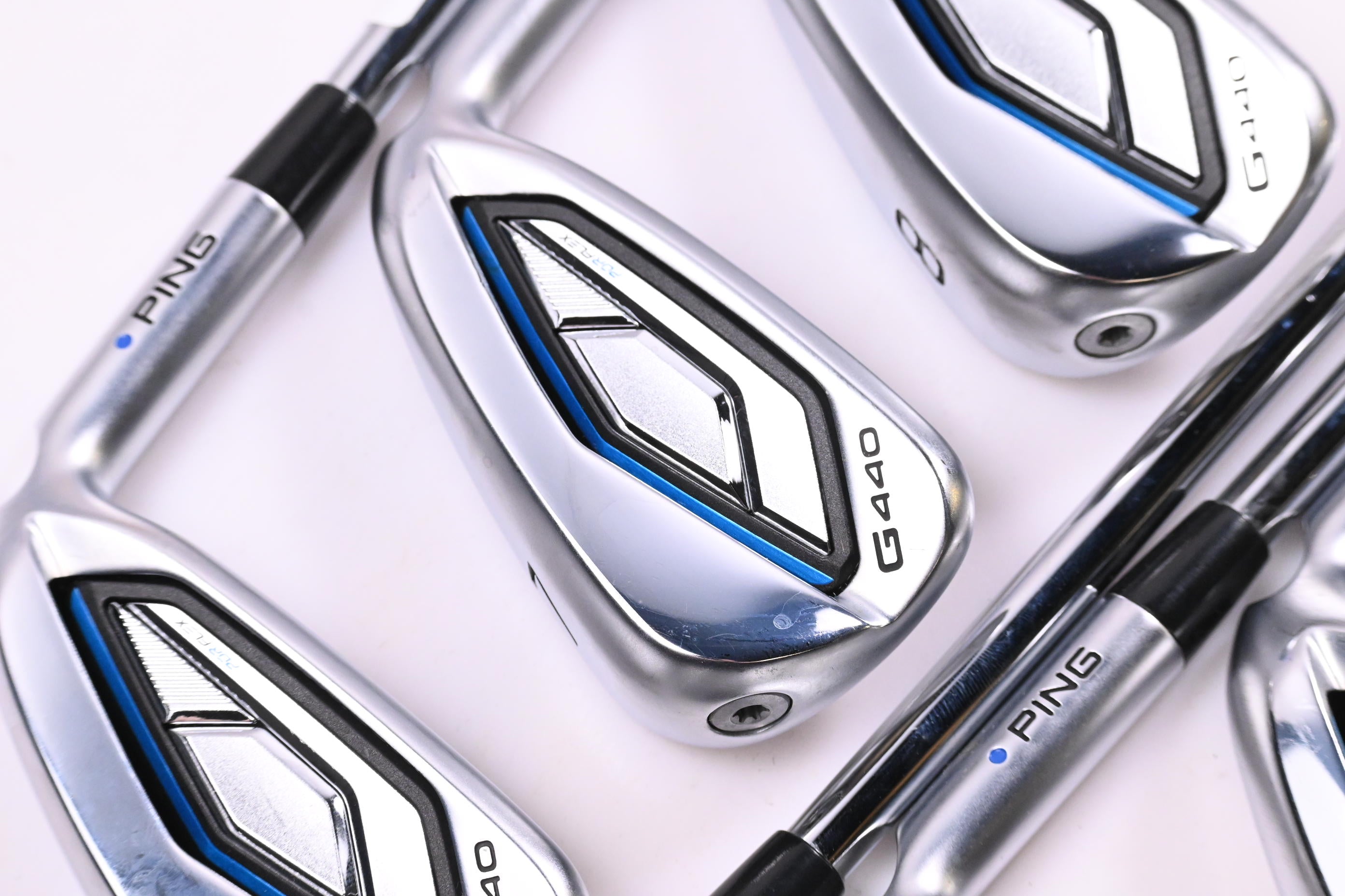 Ping G440 Irons / 6-PW+GW+56° / Blue Dot / Regular Flex Ping AWT 3.0 Shafts