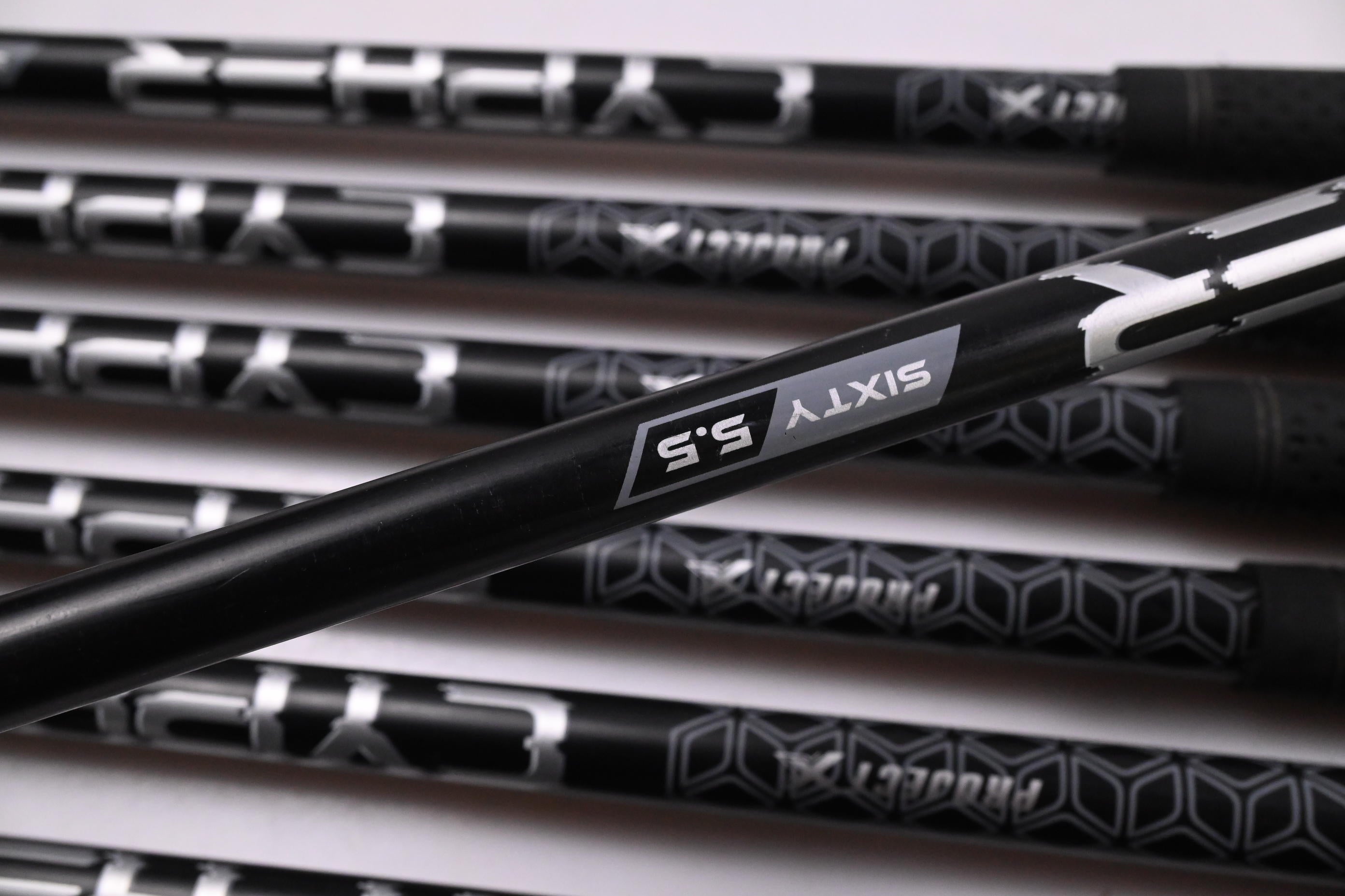 Callaway Rogue ST Max OS Irons / 4-PW+GW / Regular Flex Cypher 60 Shafts