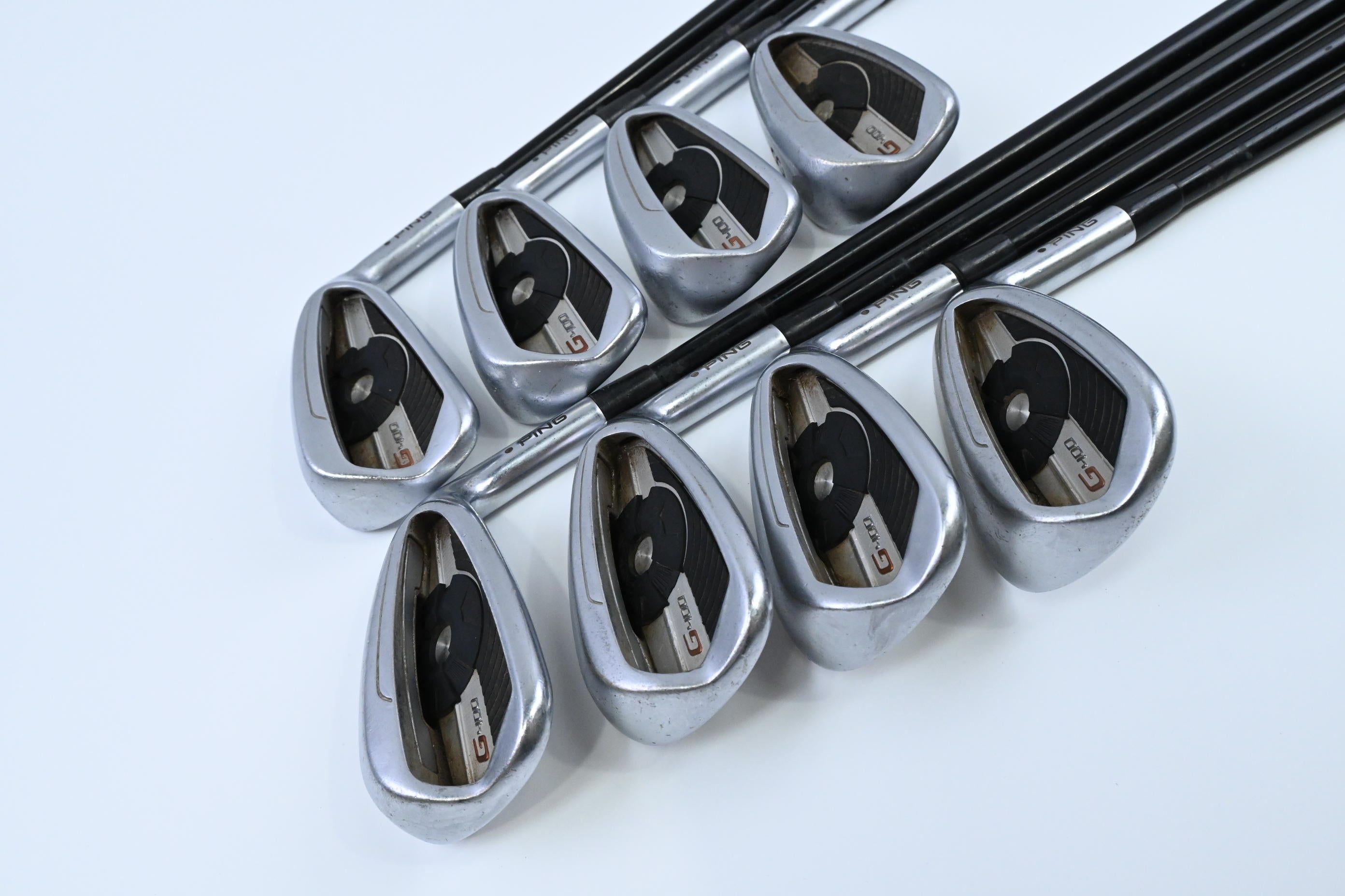 Ping G400 Irons / 5-PW+UW+SW / Black Dot / Regular Flex Ping Alta CB AWT Shaft