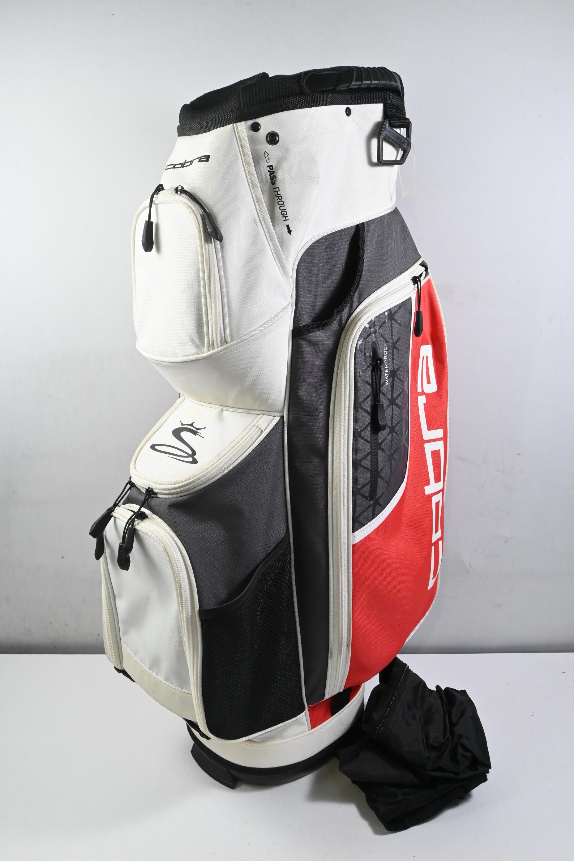 Cobra Cart Bag / 14-Way divider / White, Grey & Red