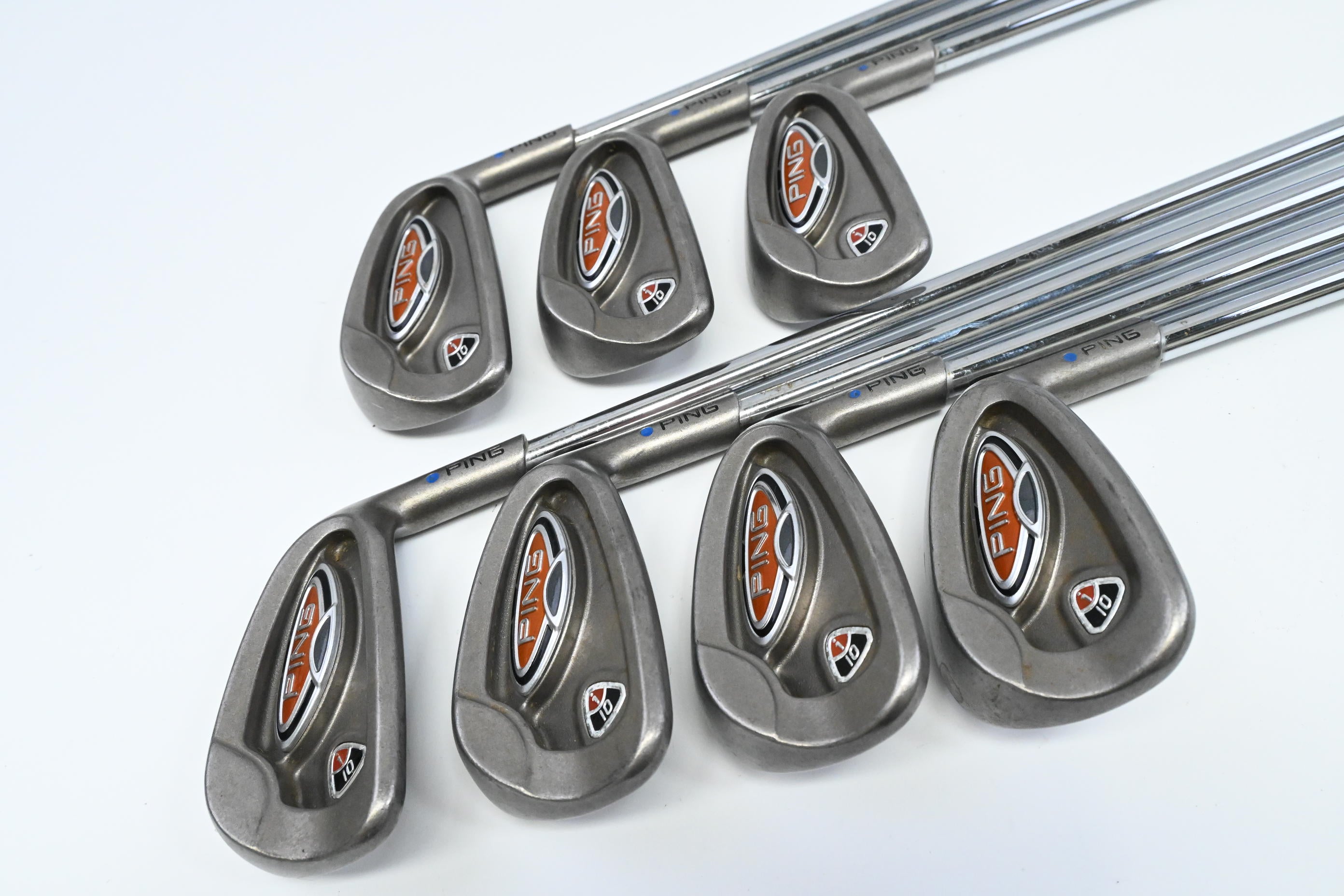 Ping i10 Irons / 4-PW / Blue Dot / Regular Flex Ping AWT Shafts