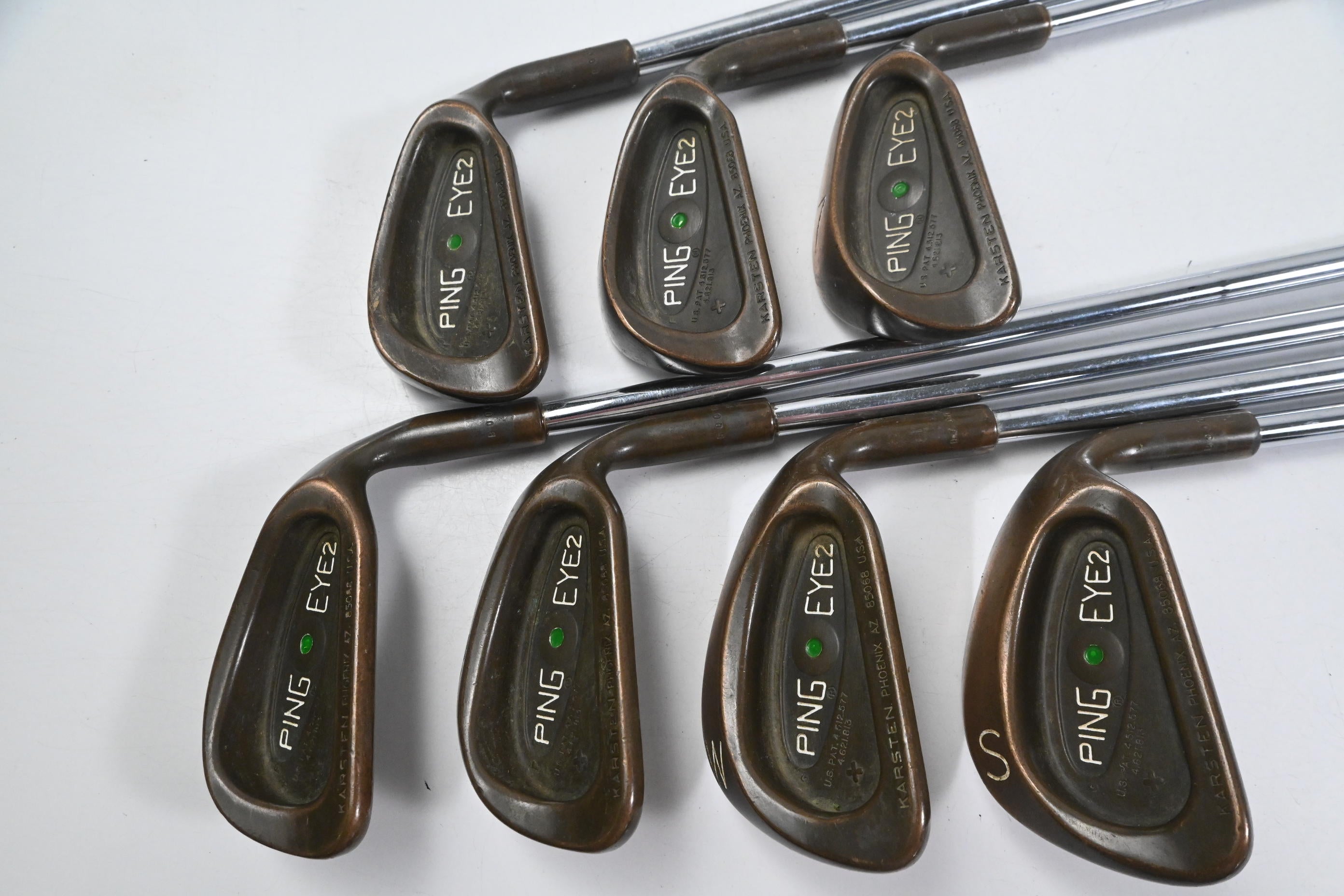 Ping Eye 2+ BeCu Irons / 5-PW+SW / Green Dot / Stiff Flex Ping JZ Shafts