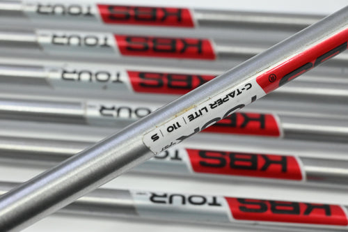 Cobra King F8 Irons / 4-PW+SW / Stiff Flex KBS Tour C-Taper Lite 110 Shafts