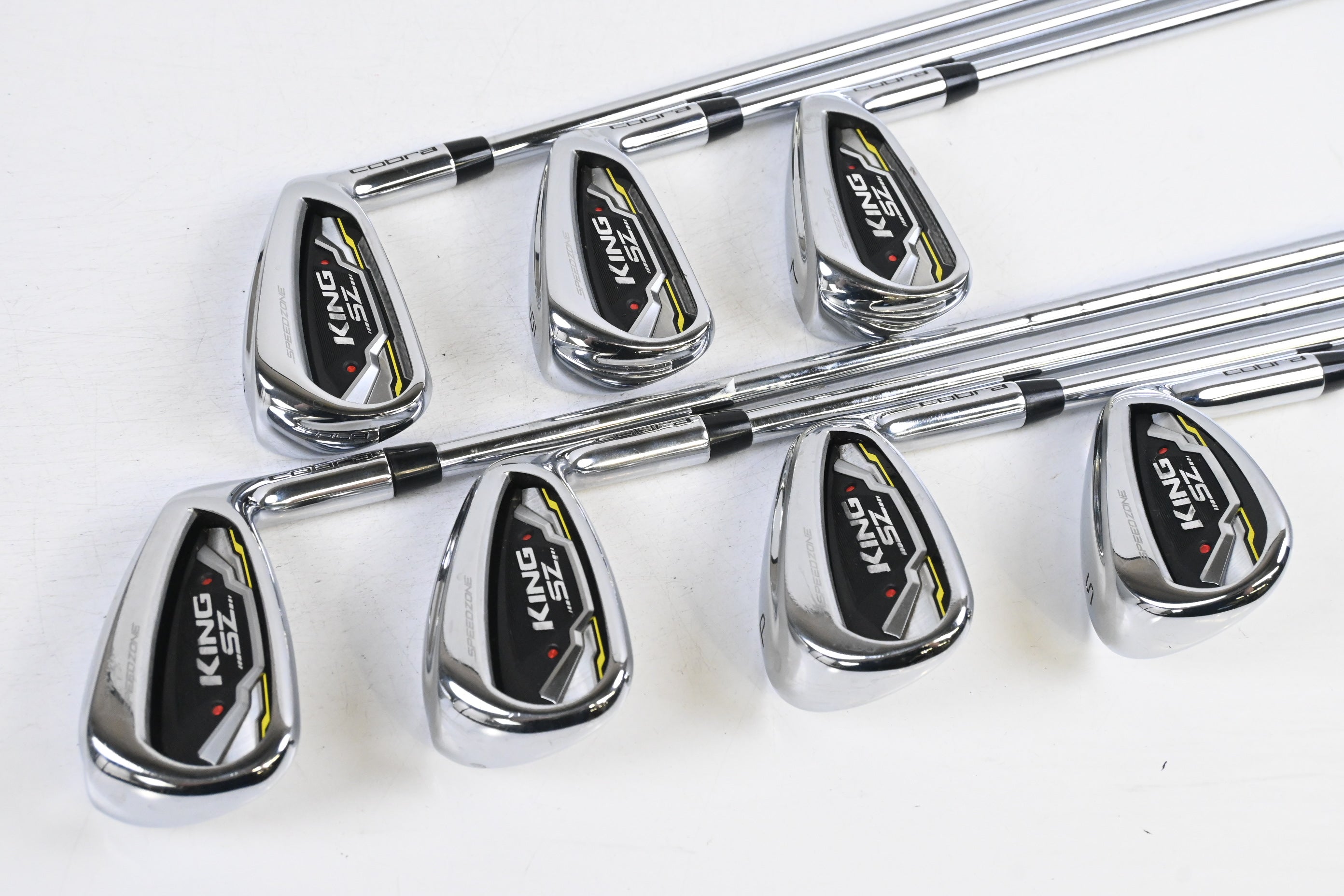 Cobra King Speedzone Irons / 5-PW+SW / Regular Flex KBS Tour 90 Shafts