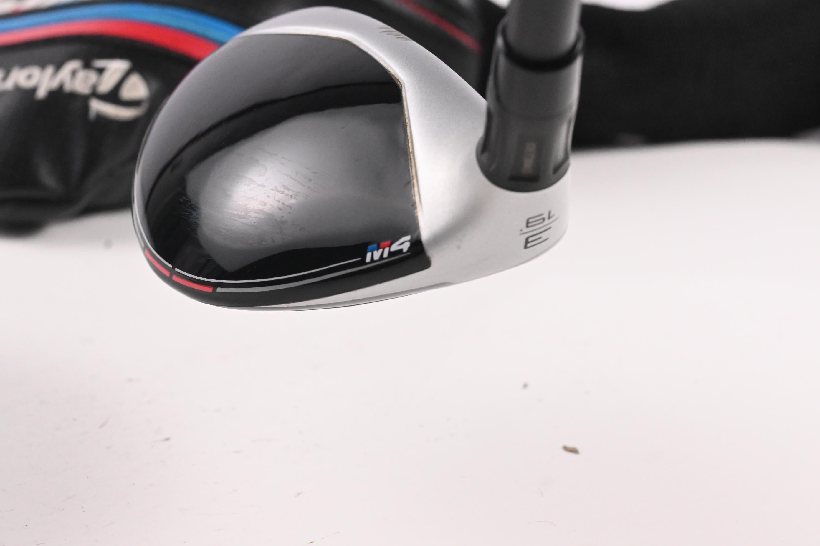 Left Hand Taylormade M4 #3 Hybrid / 19 Degree / Stiff Flex HZRDUS Black 85 Shaft