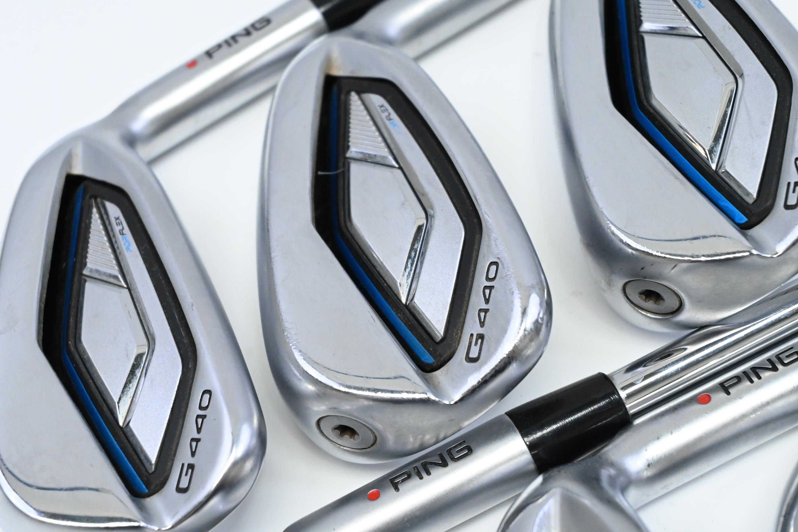 Ping G440 Irons / 7-PW+UW+56° / Red Dot / Regular Flex Ping AWT 3.0 Shafts